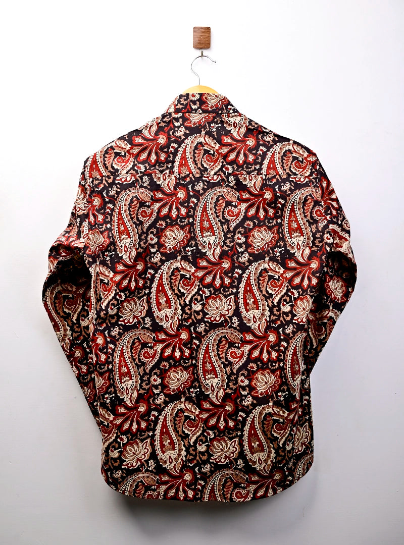 Black red paisley Full Sleeves Shirt