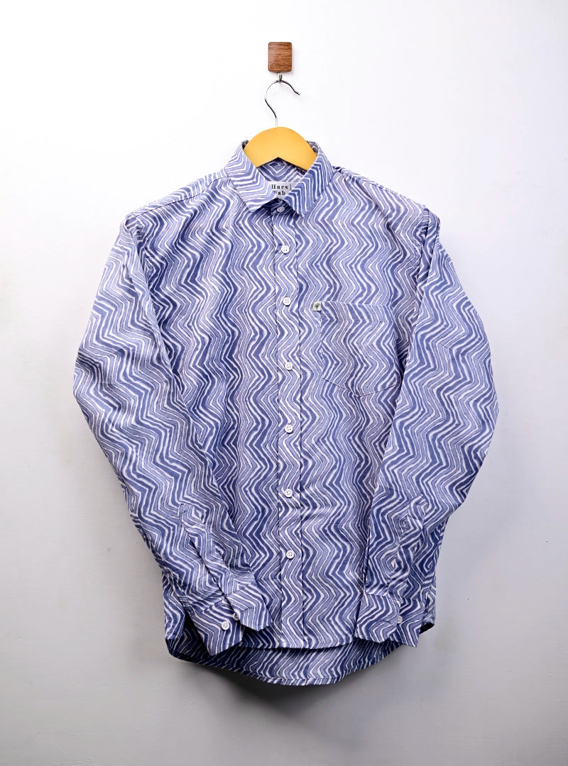 grey zig zag Full Sleeves Shirt