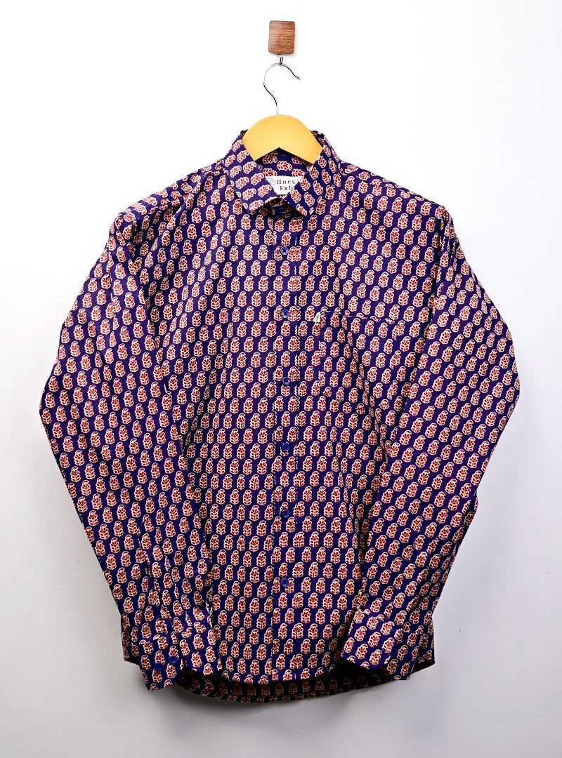 Blue/purple motifs Full Sleeves Shirt