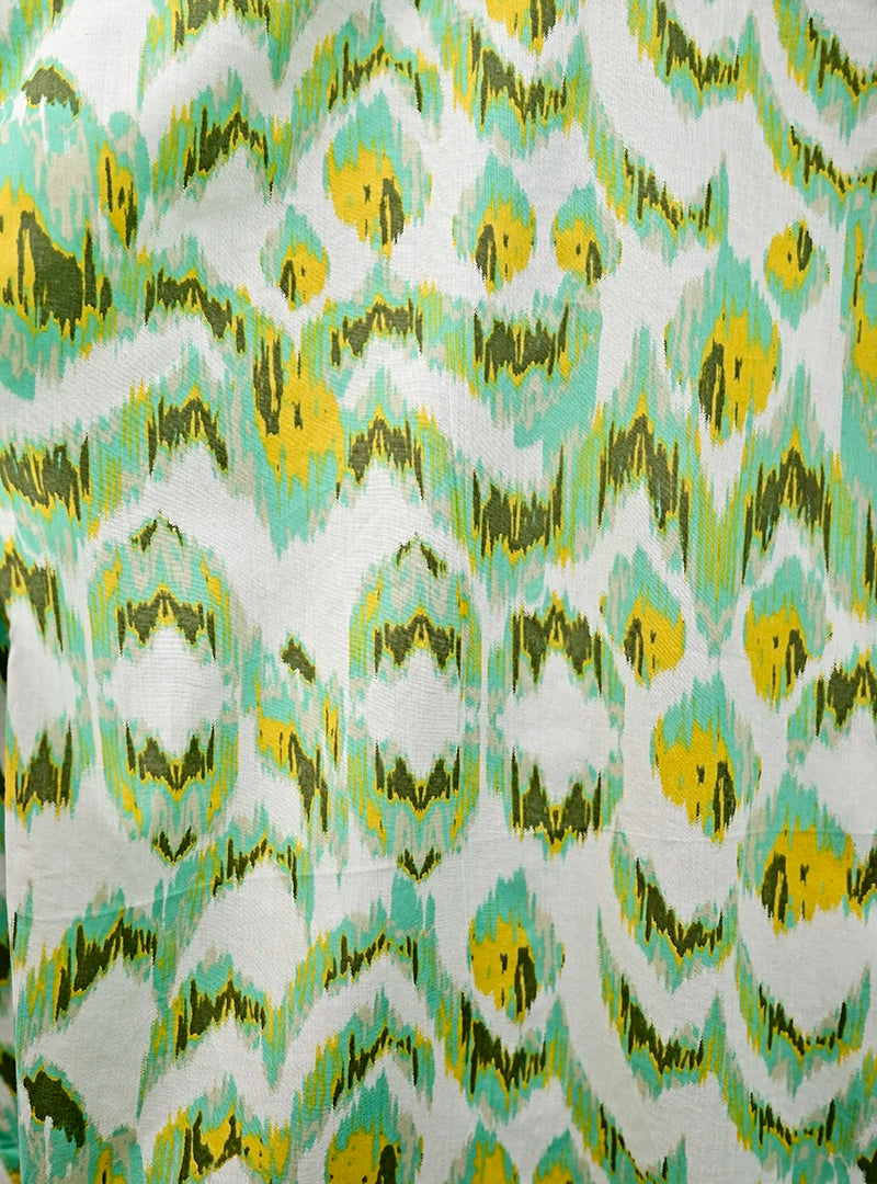 mint green ikat Full Sleeves Shirt