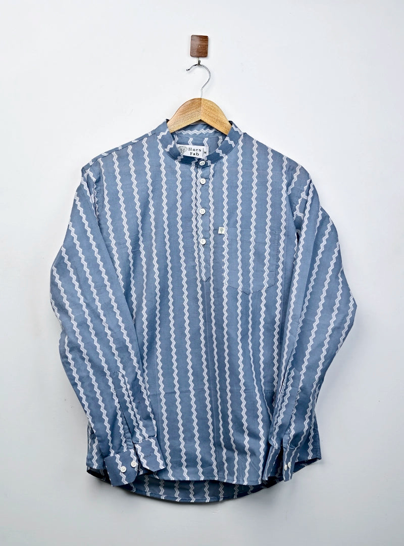 Grey zigzag short kurta