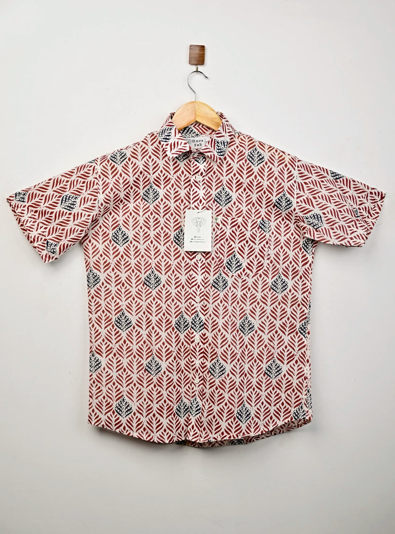 Rust Grove Printed Half Sleeves Shirt