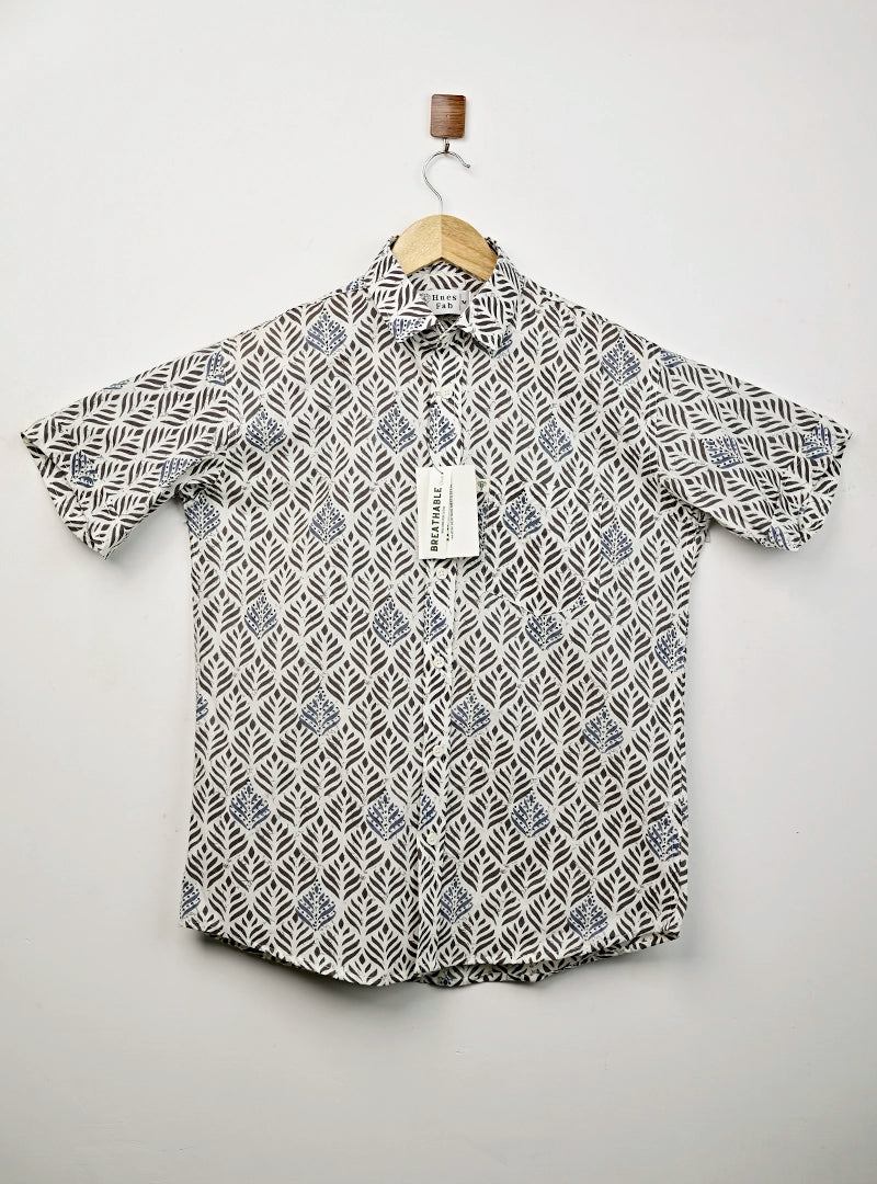 Autumn Fern Printed Half Sleeves Shirt