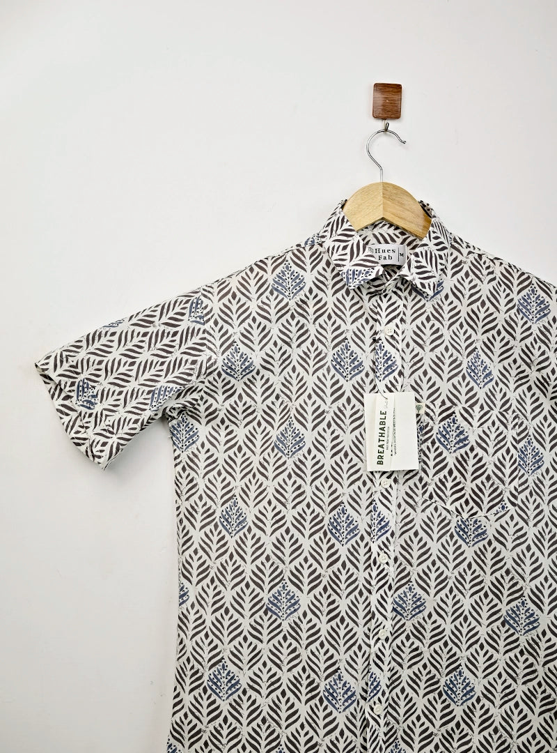Autumn Fern Printed Half Sleeves Shirt
