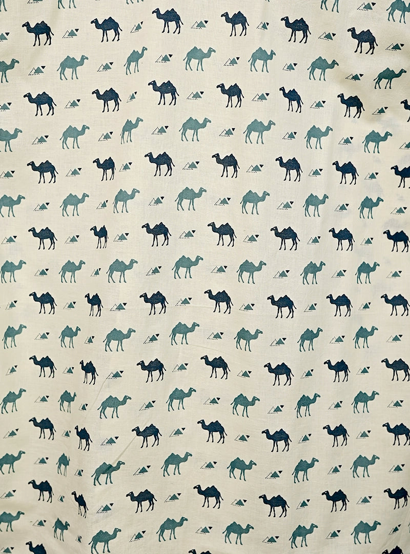 Camel Carvan Printed Half Sleeves Shirt
