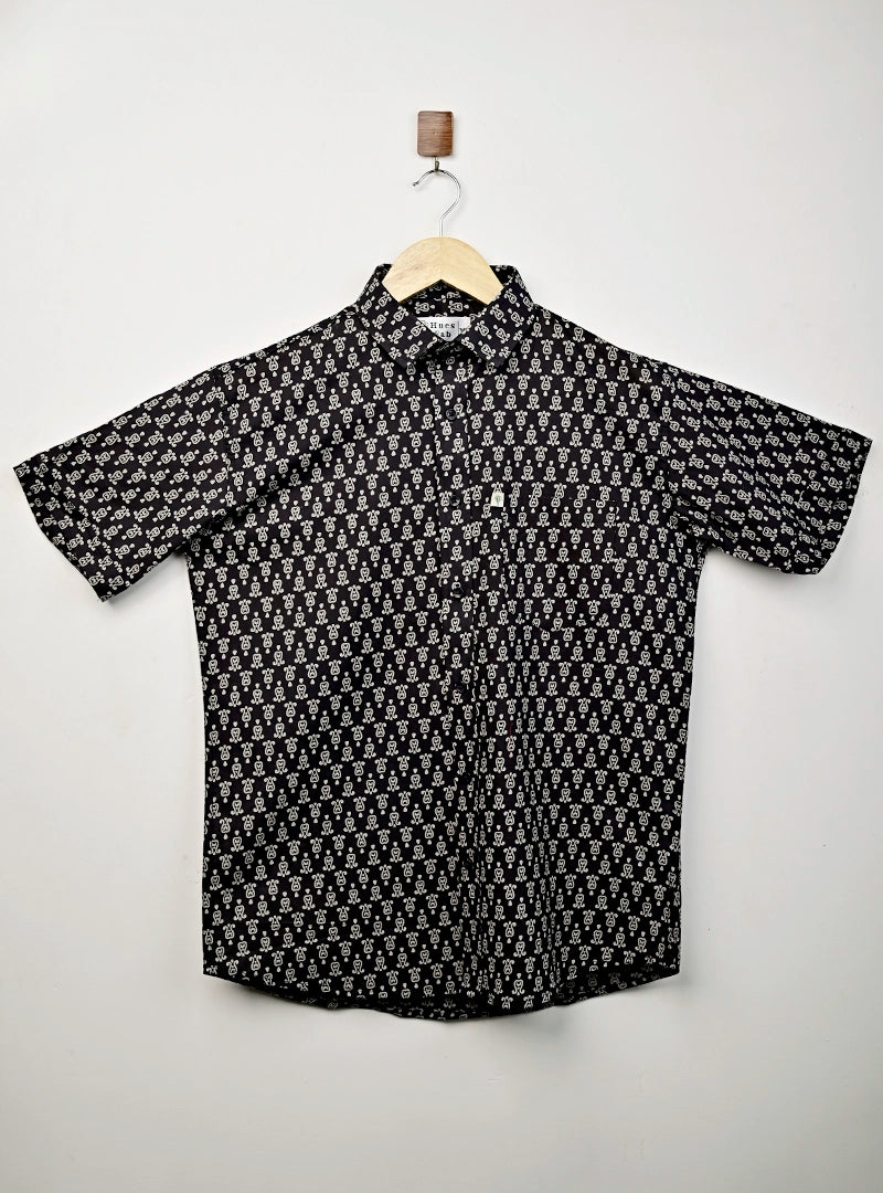 Midnight Motifs Half Sleeves Shirt