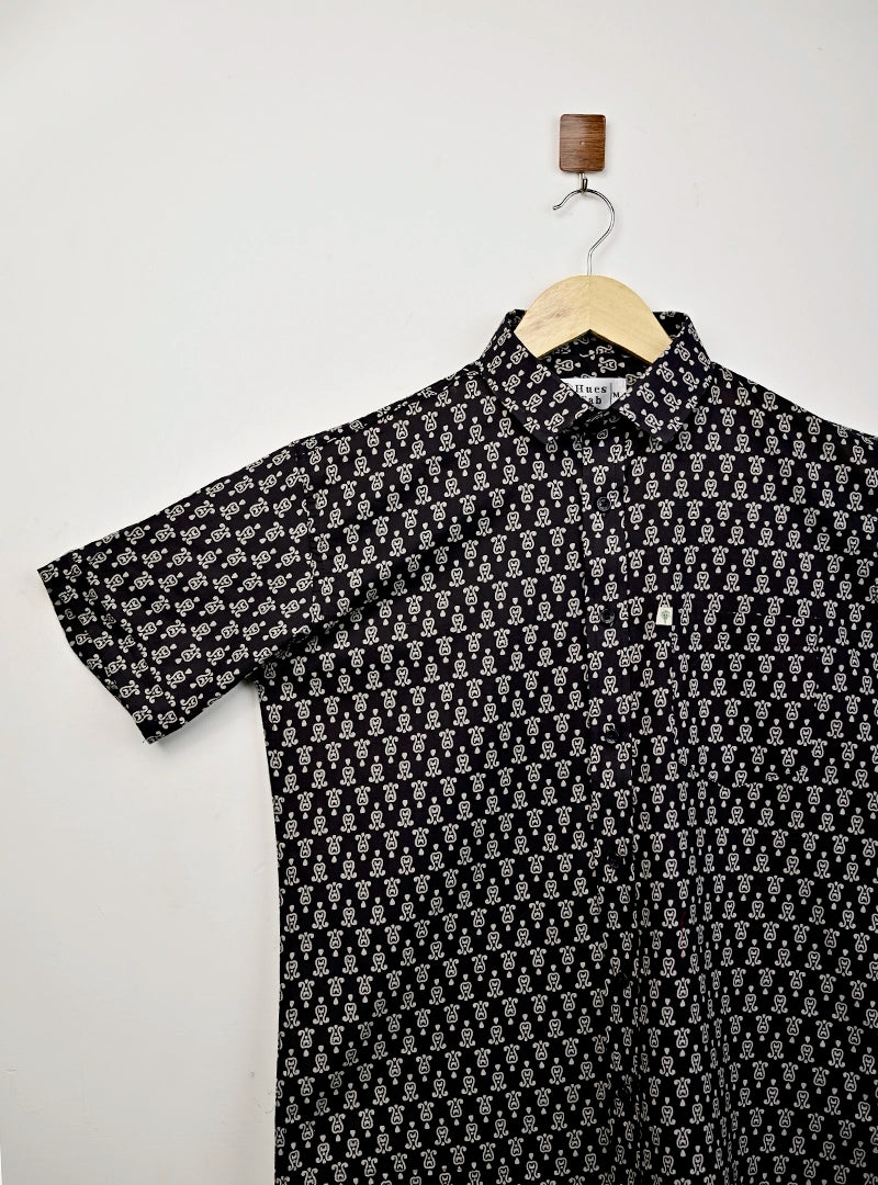 Midnight Motifs Half Sleeves Shirt