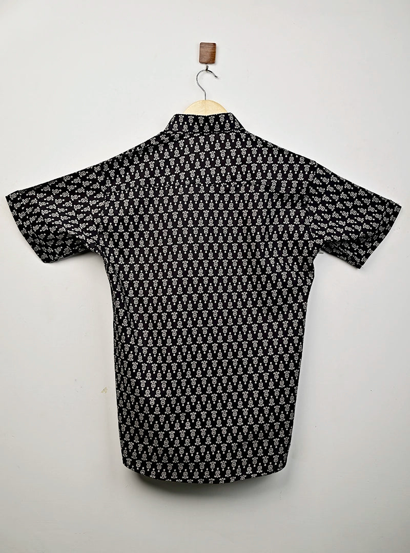 Midnight Motifs Half Sleeves Shirt