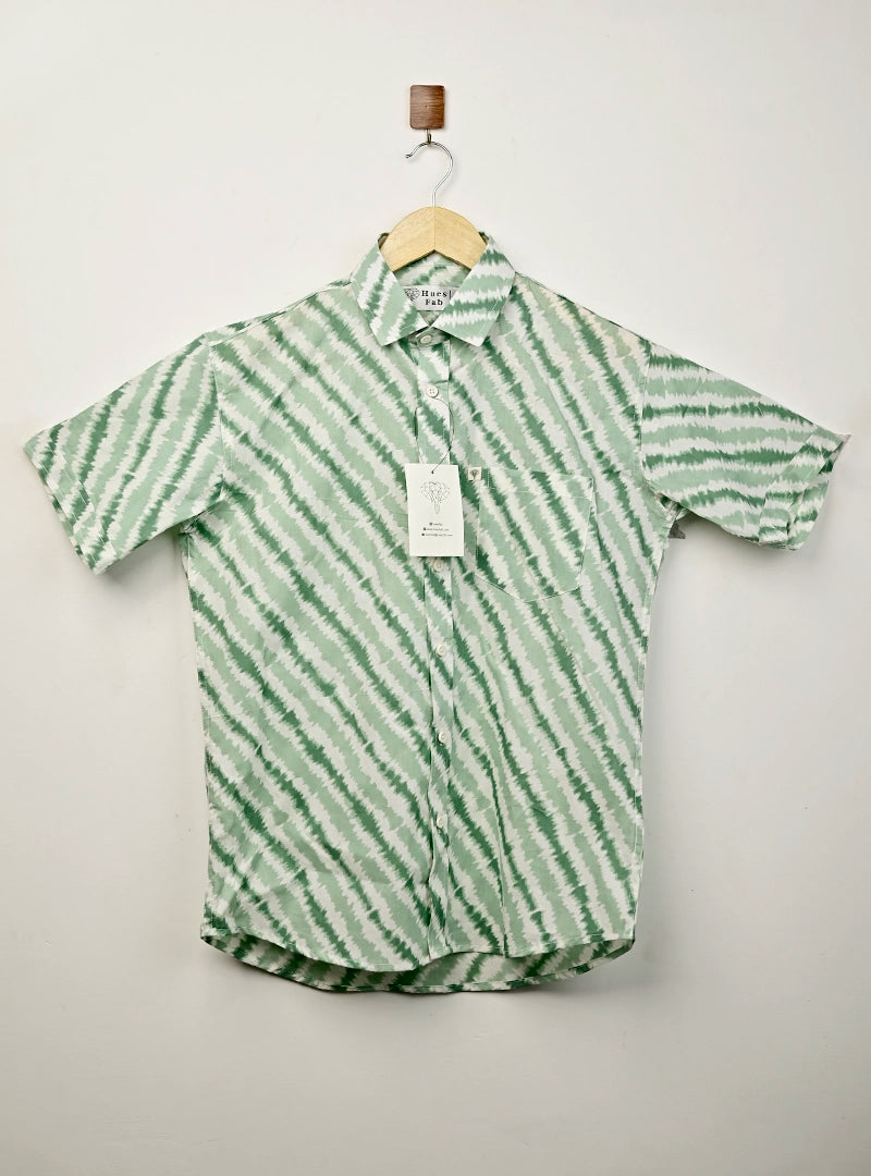Green Trail Half Sleeves Shirt