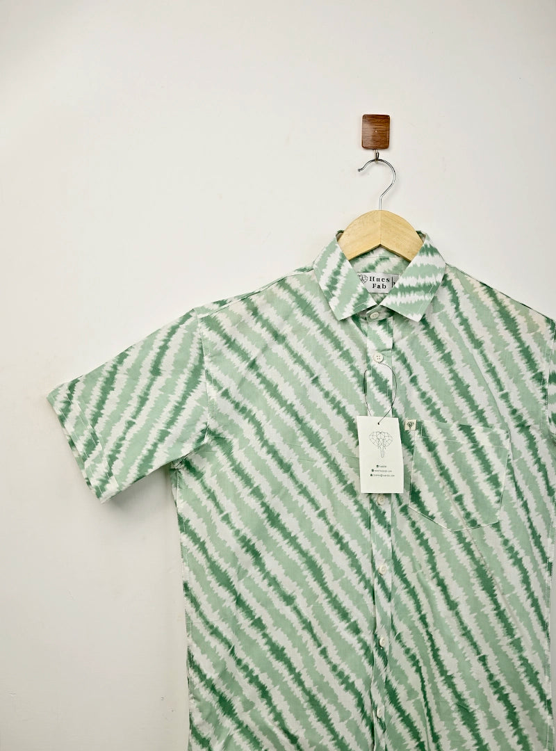 Green Trail Half Sleeves Shirt