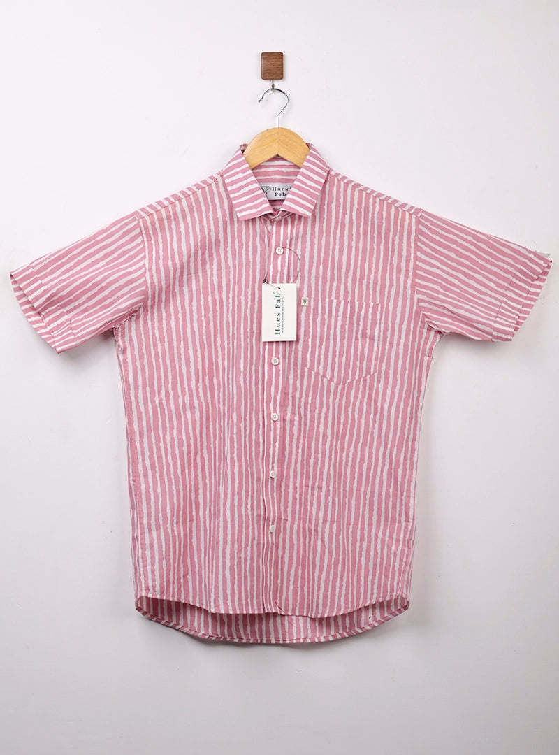 Coral Lining Half Sleeves Shirt