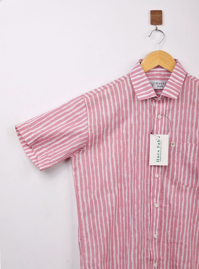 Coral Lining Half Sleeves Shirt