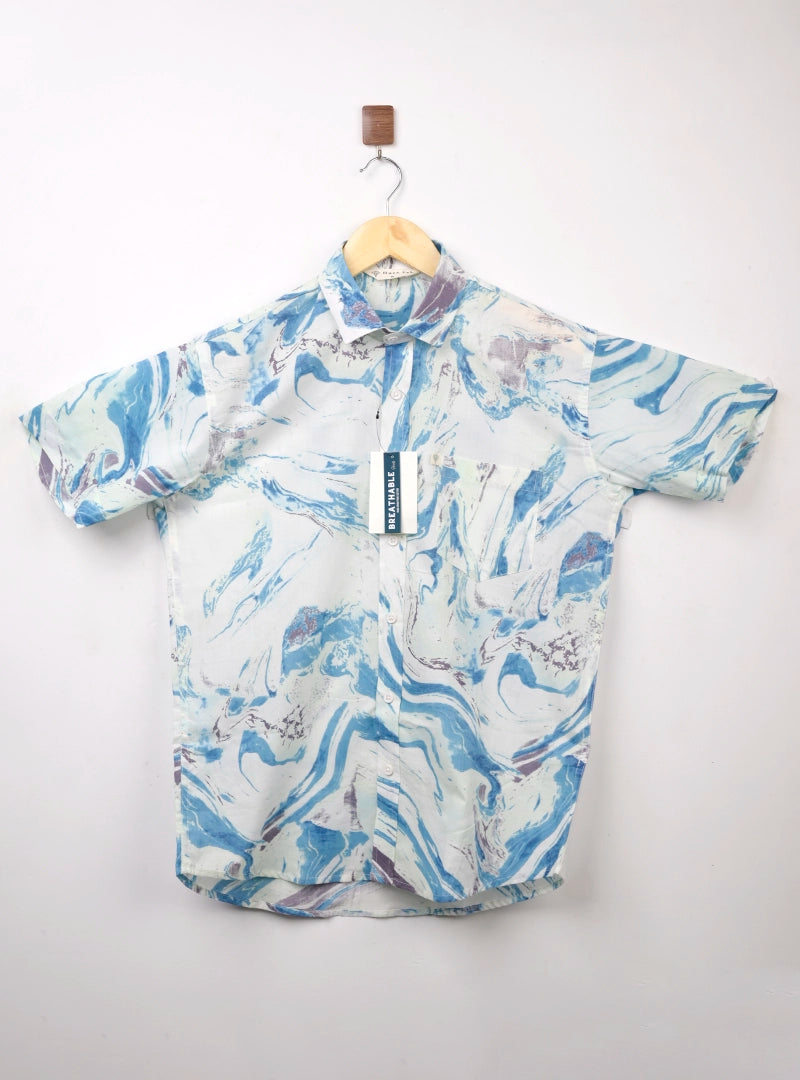 Marbella Blue Half Sleeves Shirt