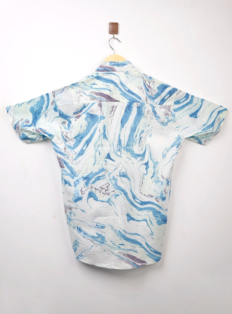 Marbella Blue Half Sleeves Shirt