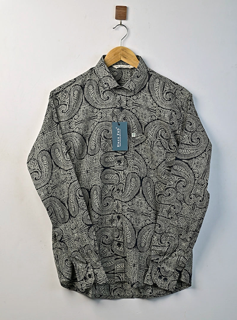 Midnight Paisley Printed Full Sleeves Shirt
