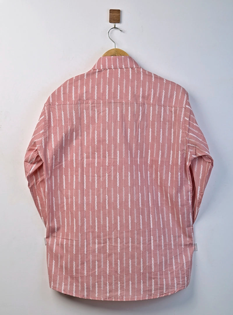 Baby Pink Lining Full Sleeves Shirt