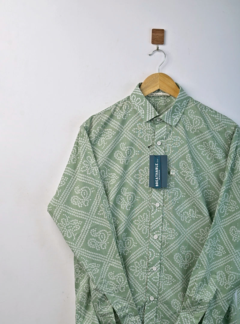 Mint Green Bandej Full Sleeves Shirt