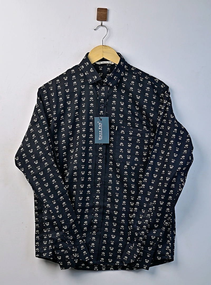 Noir Flora  Full Sleeves Shirt