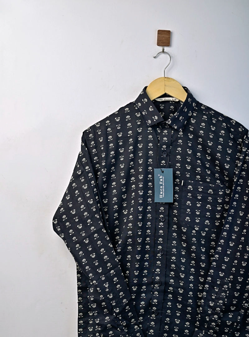 Noir Flora  Full Sleeves Shirt