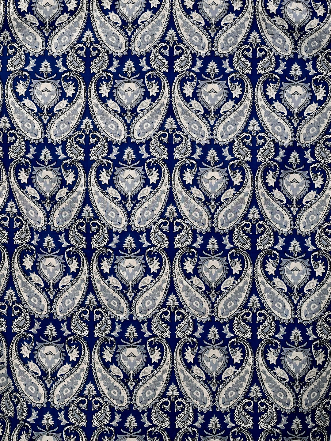 Navy Blue Paisley Printed Style half-sleeves Shirt