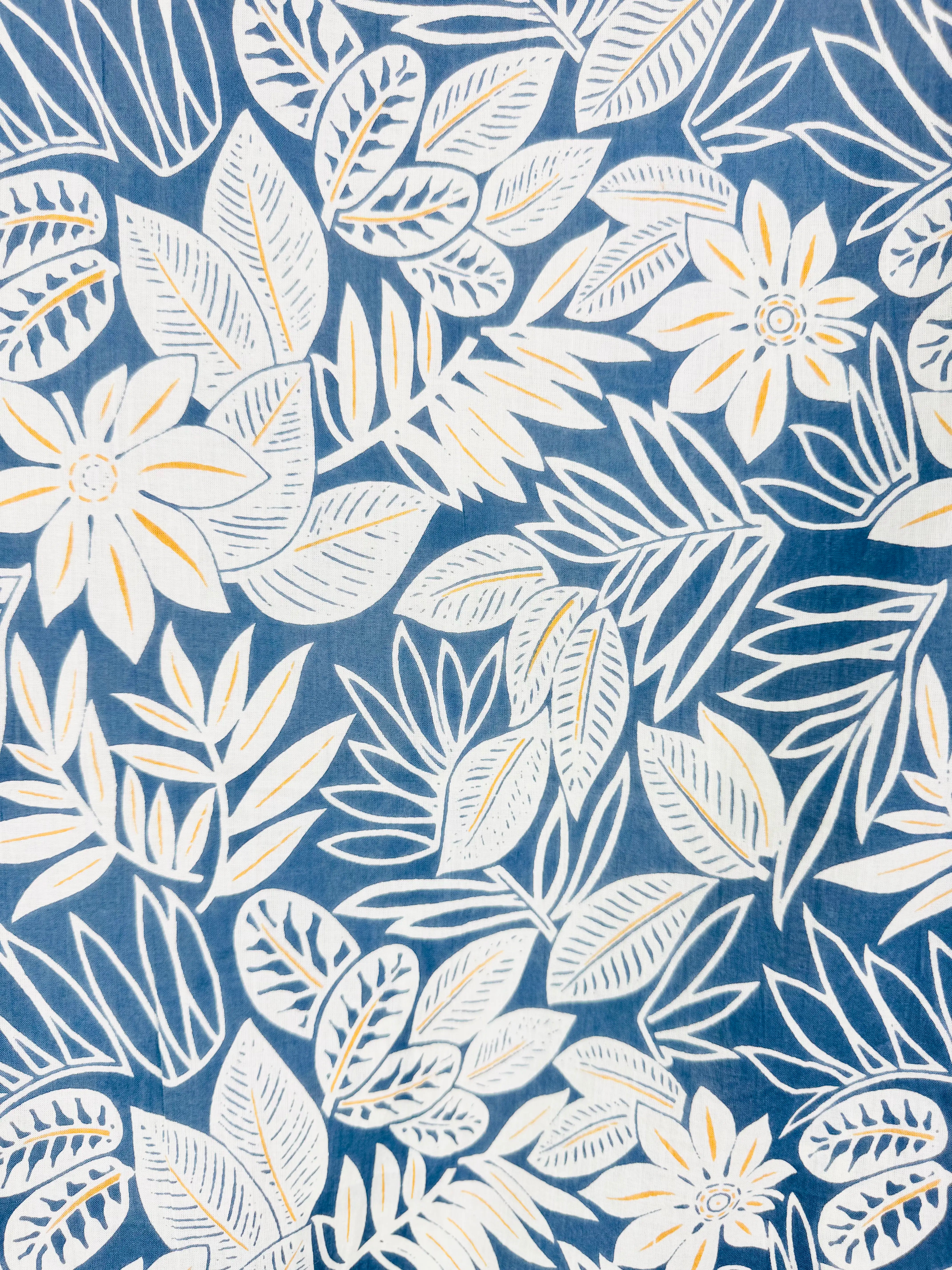 Botani Blue Printed Short Kurta