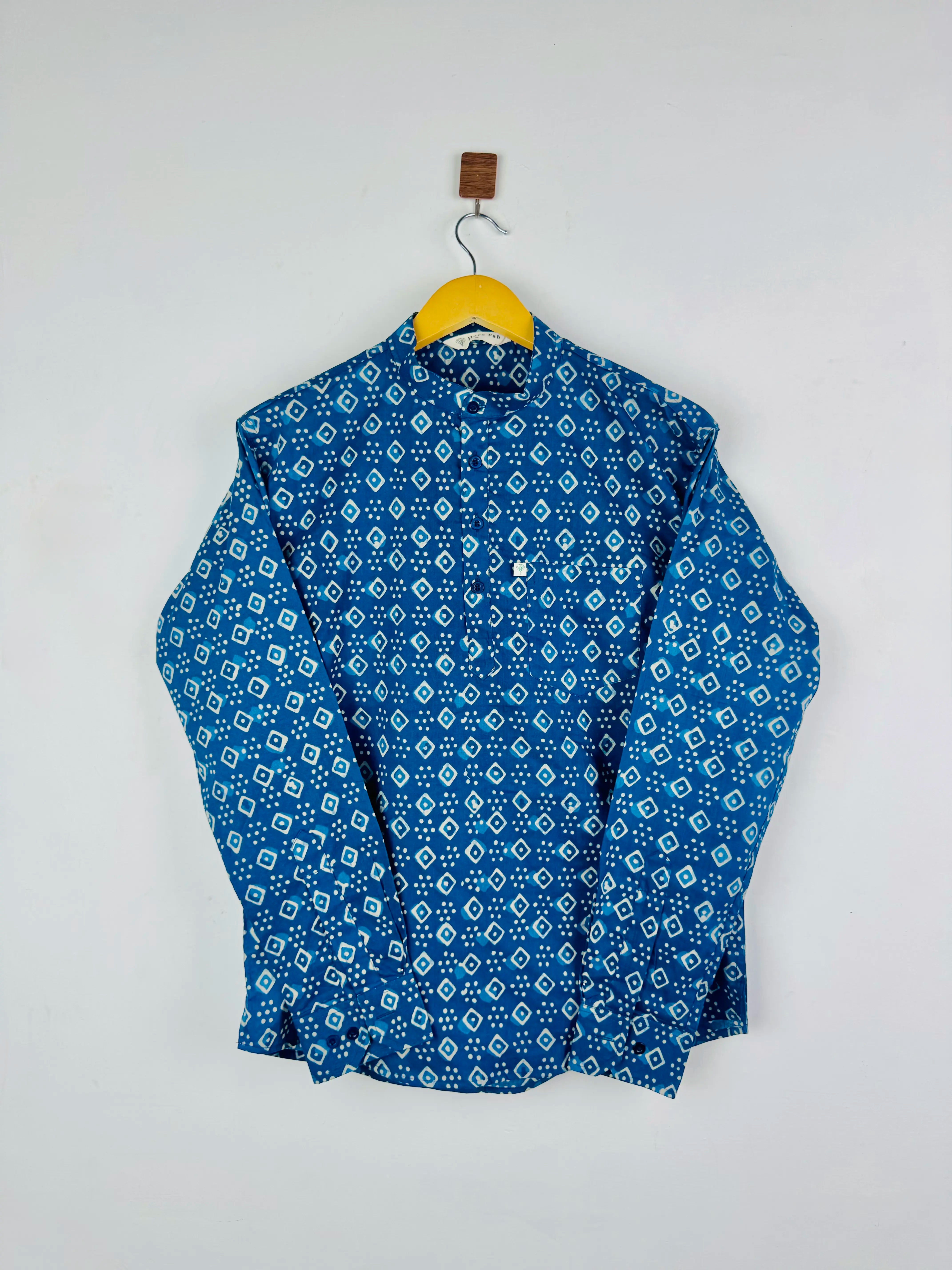 Indigo Echo Printed Short Kurta