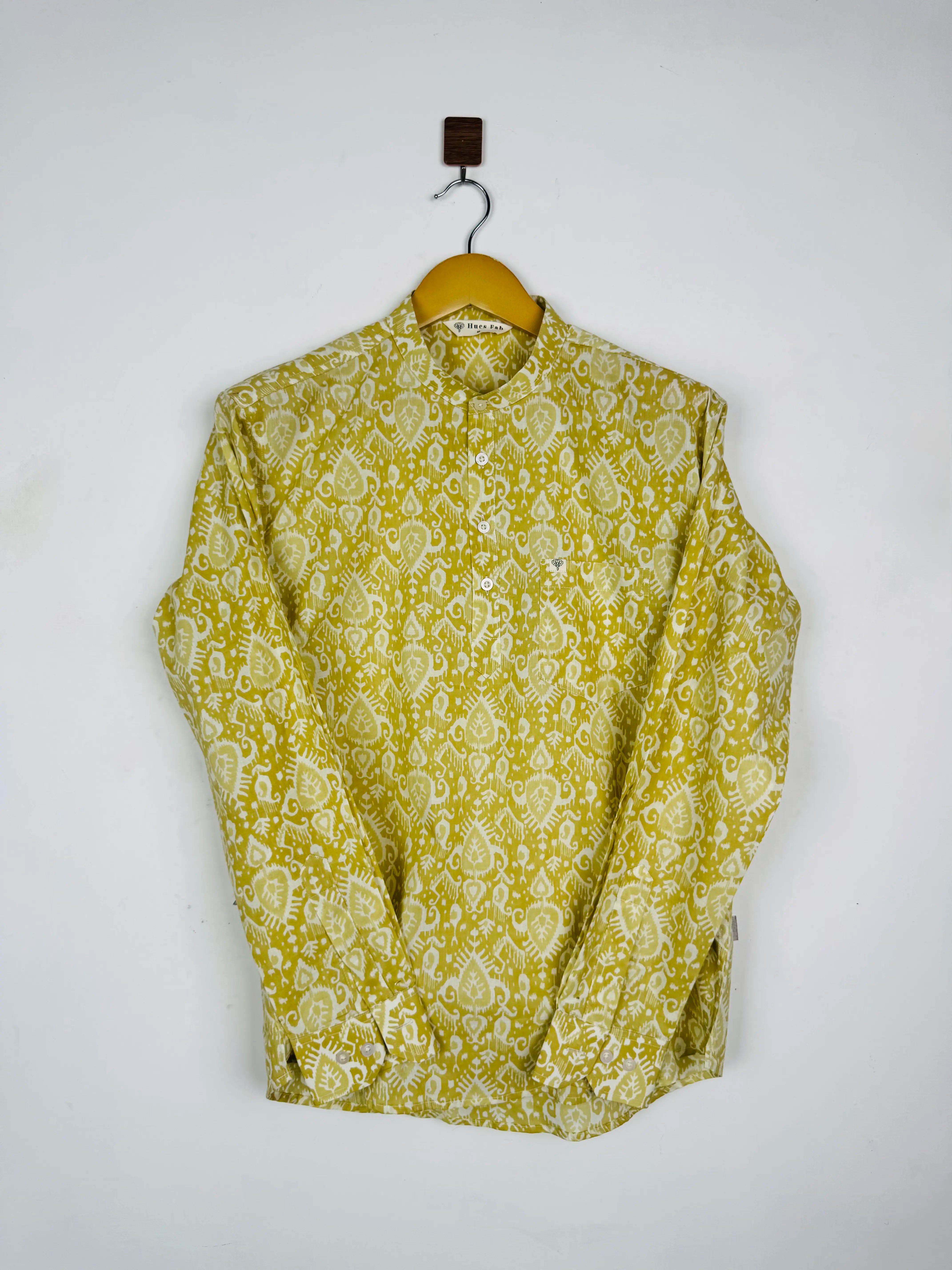 Lime Ikat Short Kurta