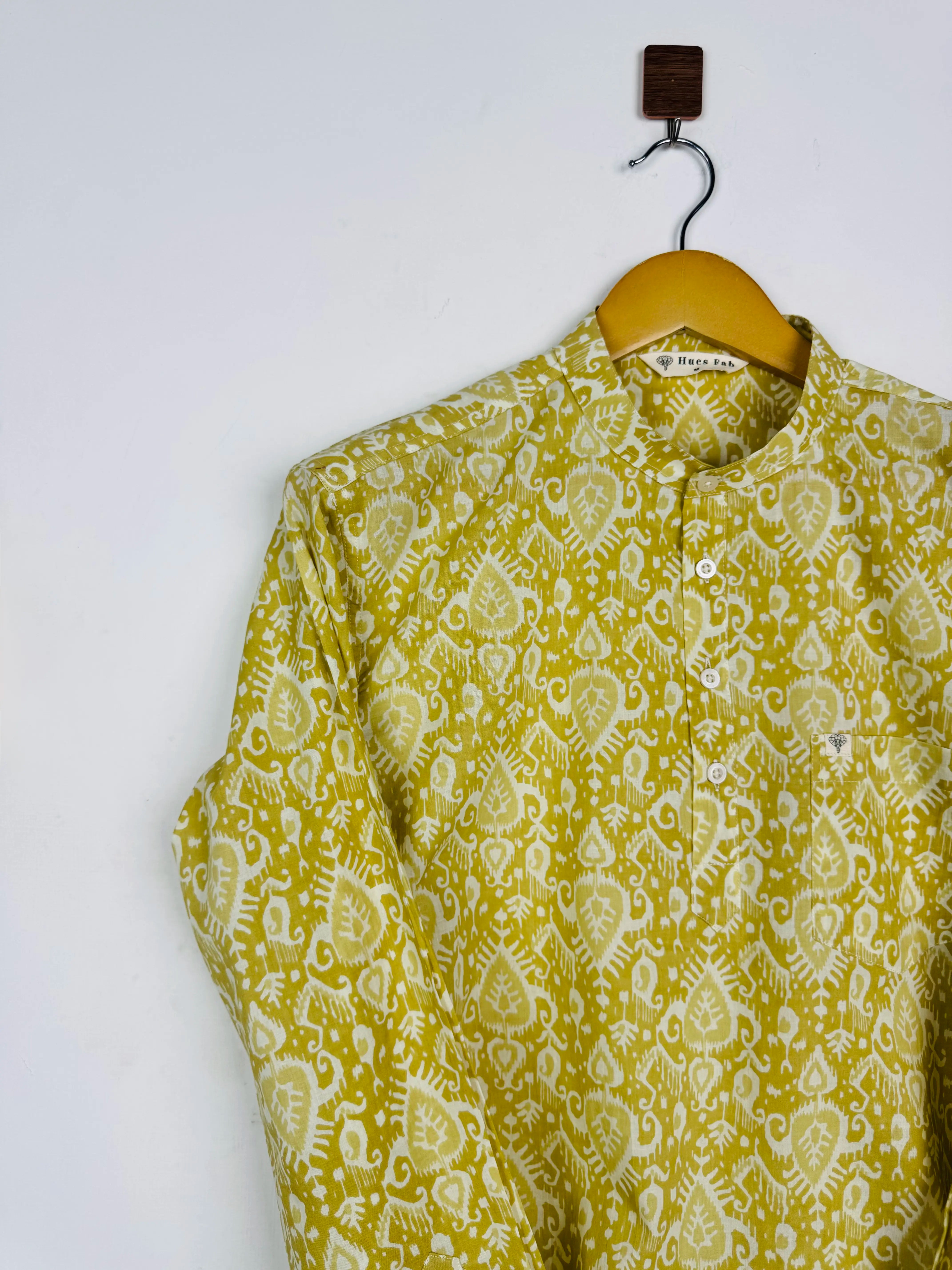 Lime Ikat Short Kurta