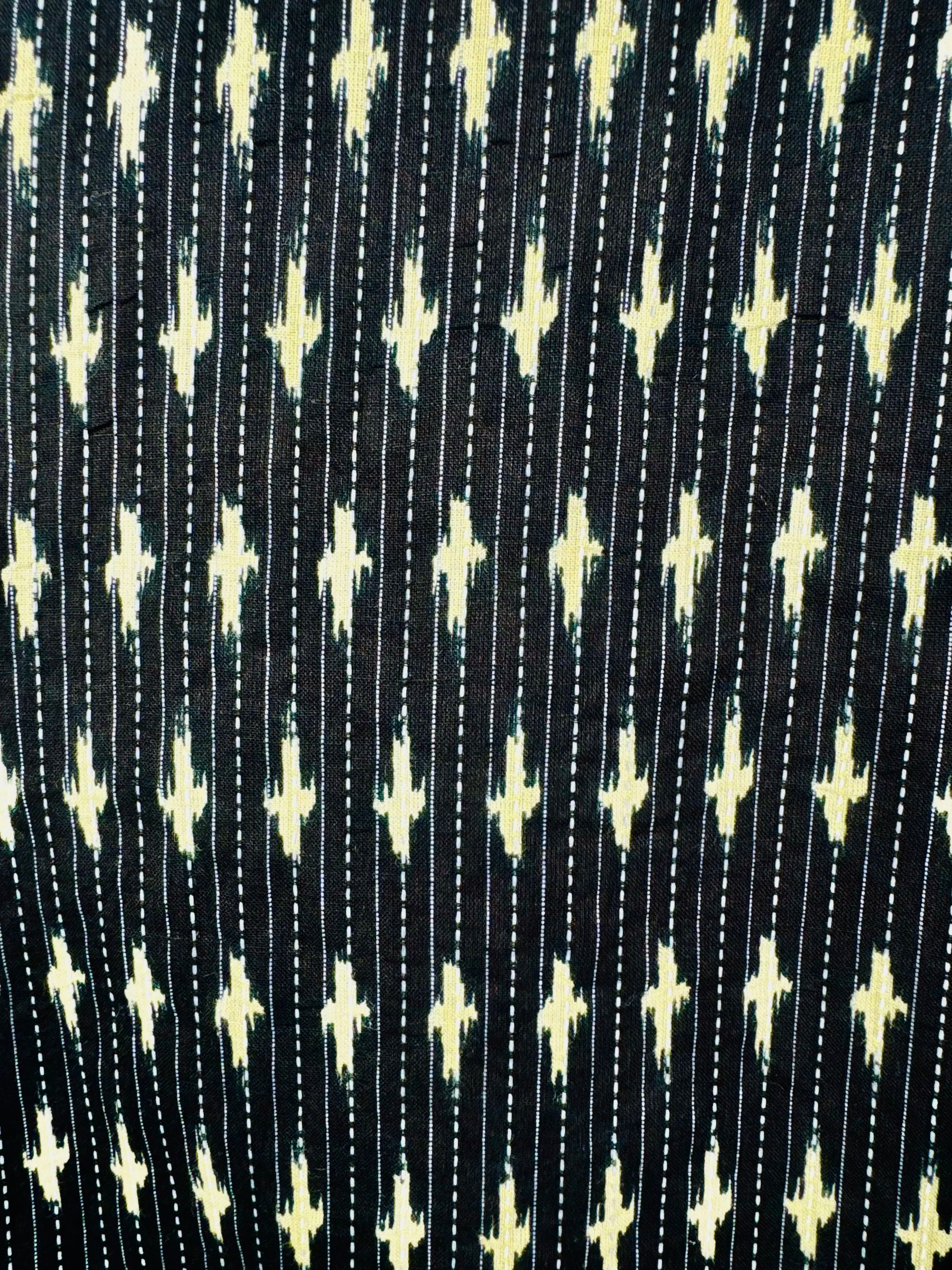 Black Motifs Kantha short kurta