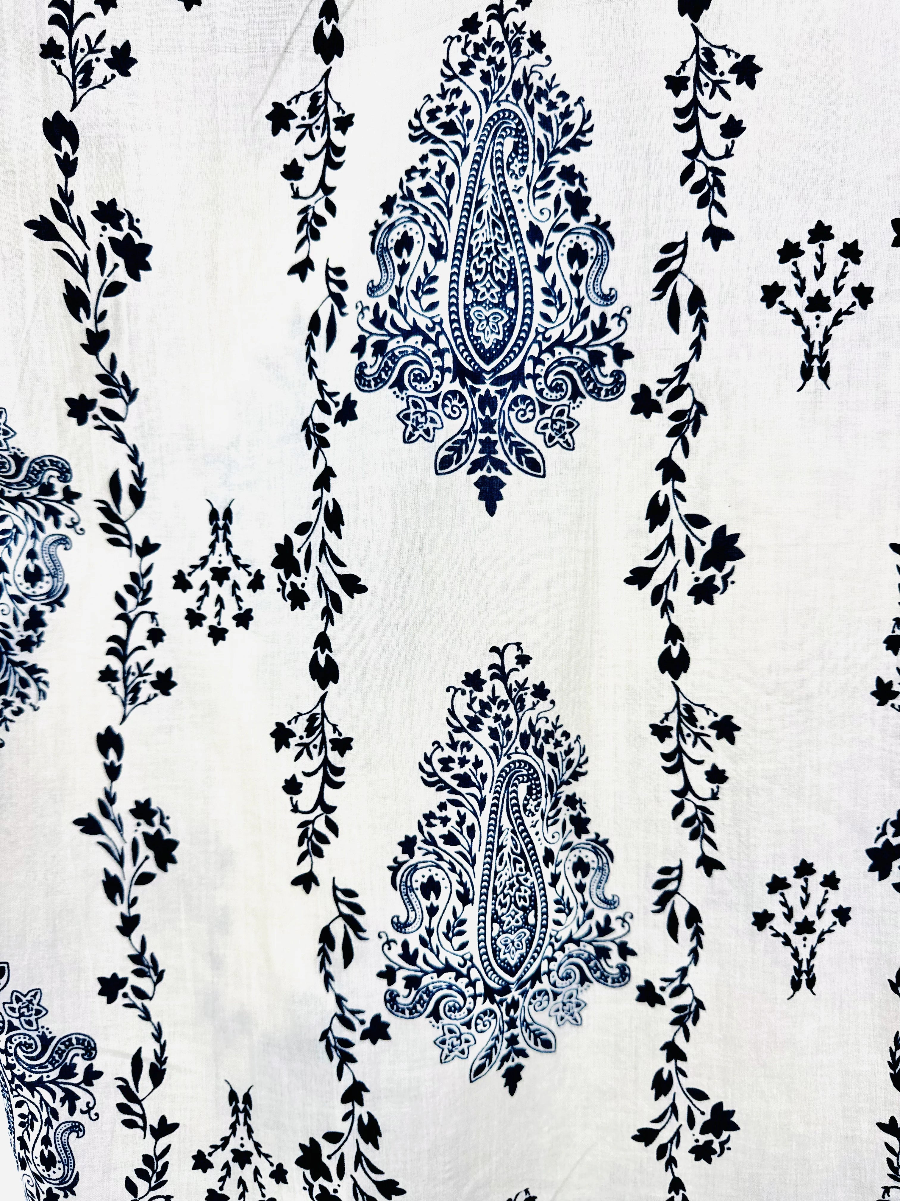 Ivory Indigo Short Kurta