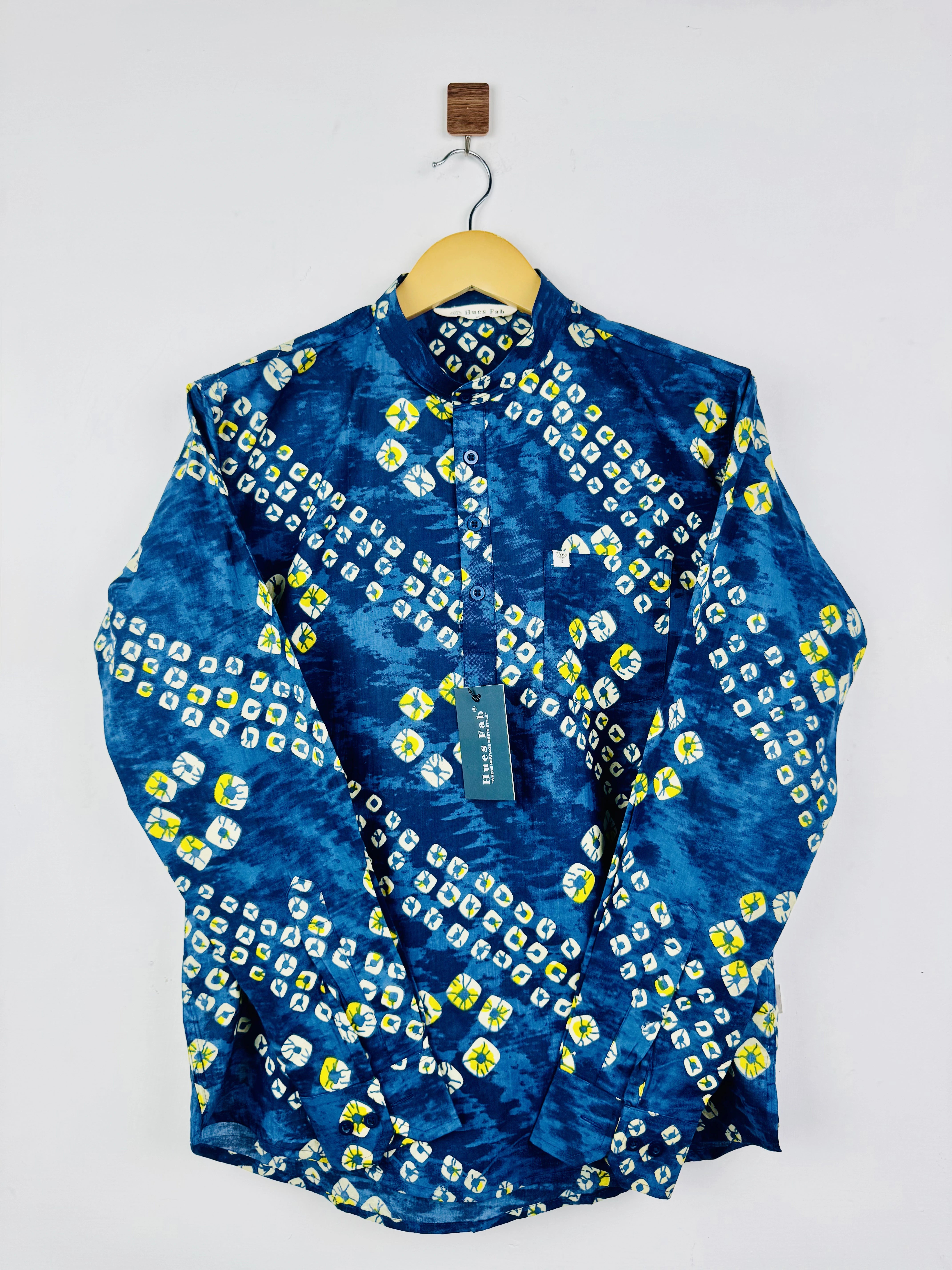 Navy Baandh Short Kurta
