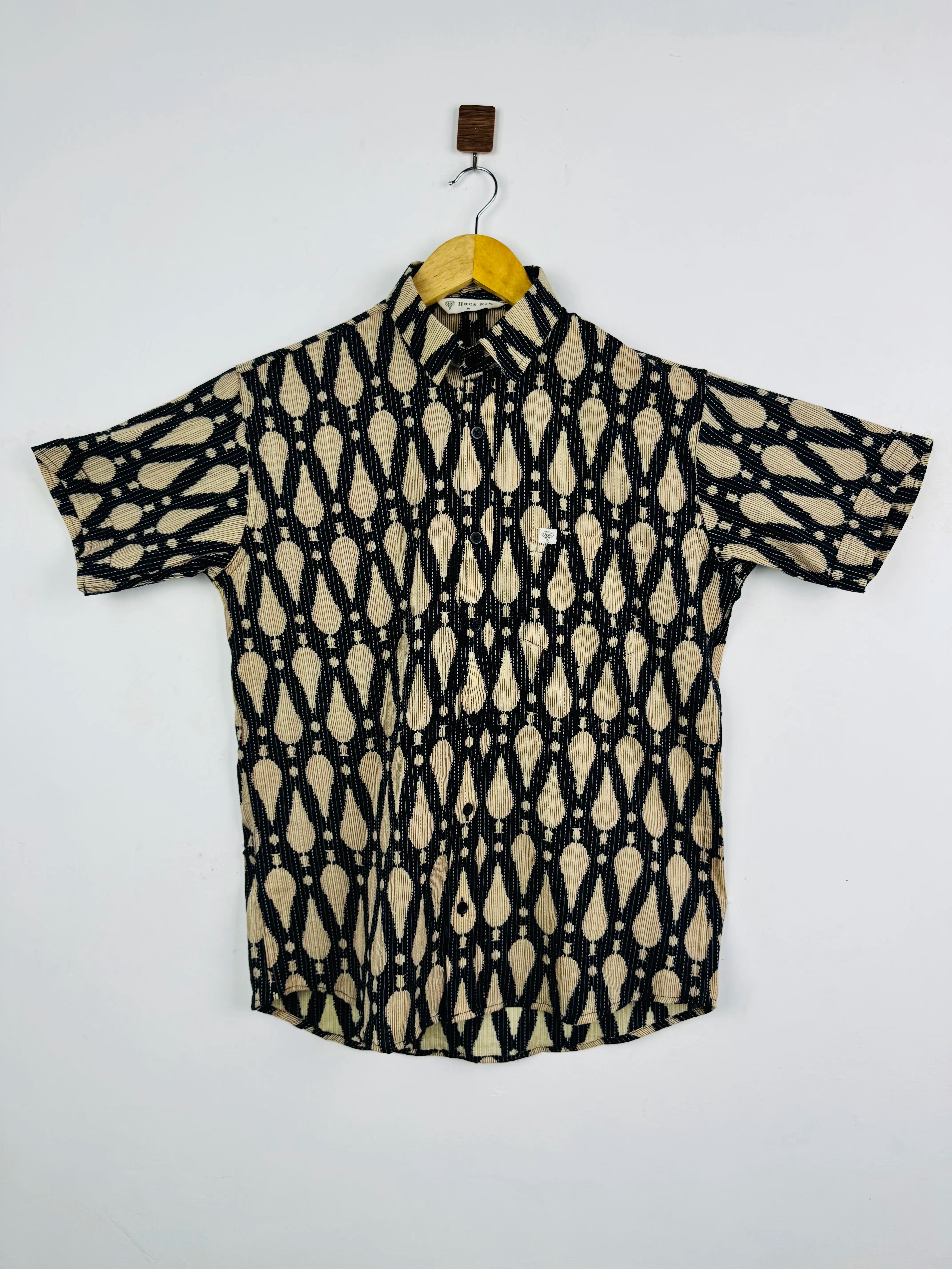 Midnight Kantha Half Sleeves Shirt