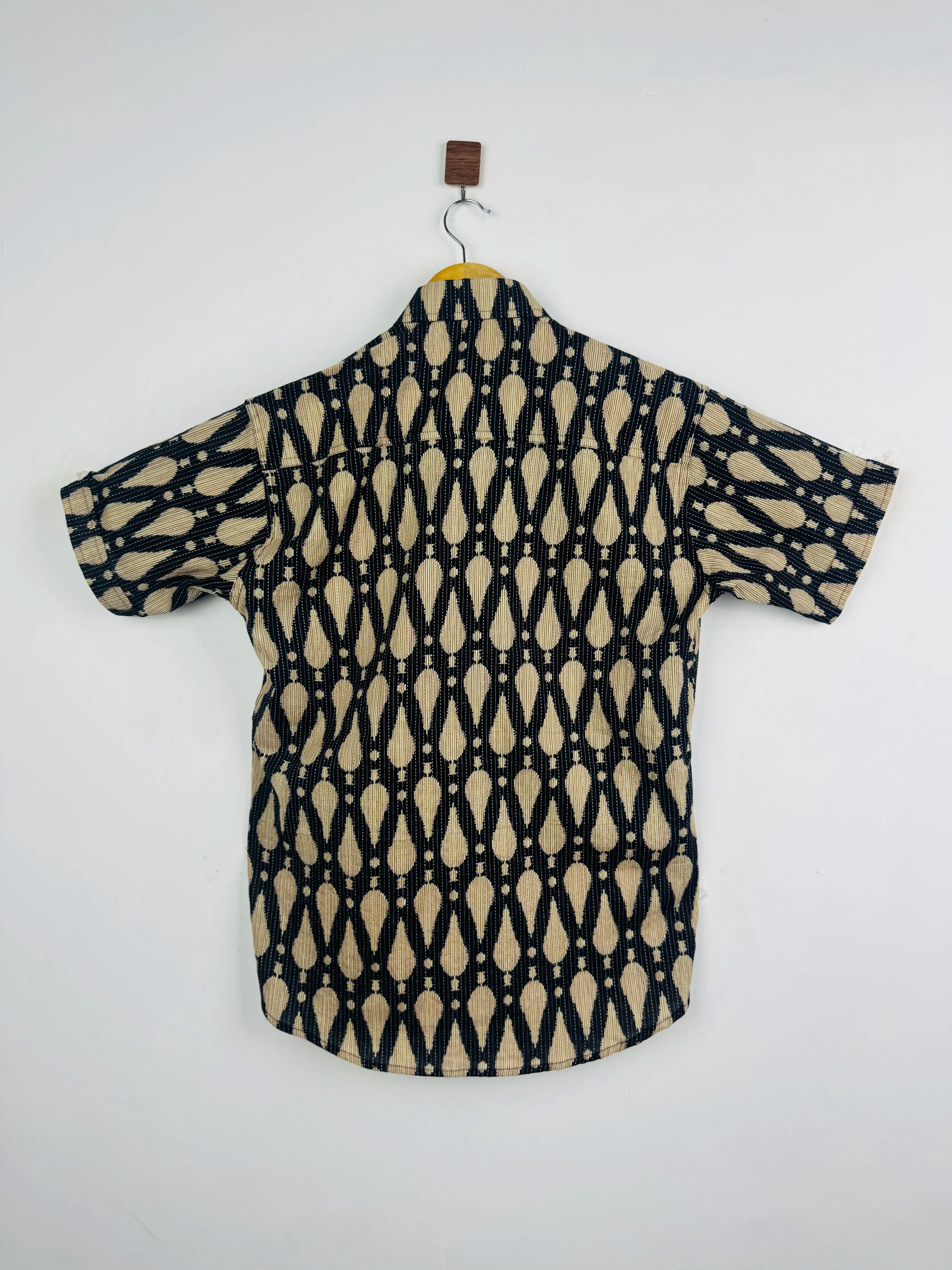 Midnight Kantha Half Sleeves Shirt