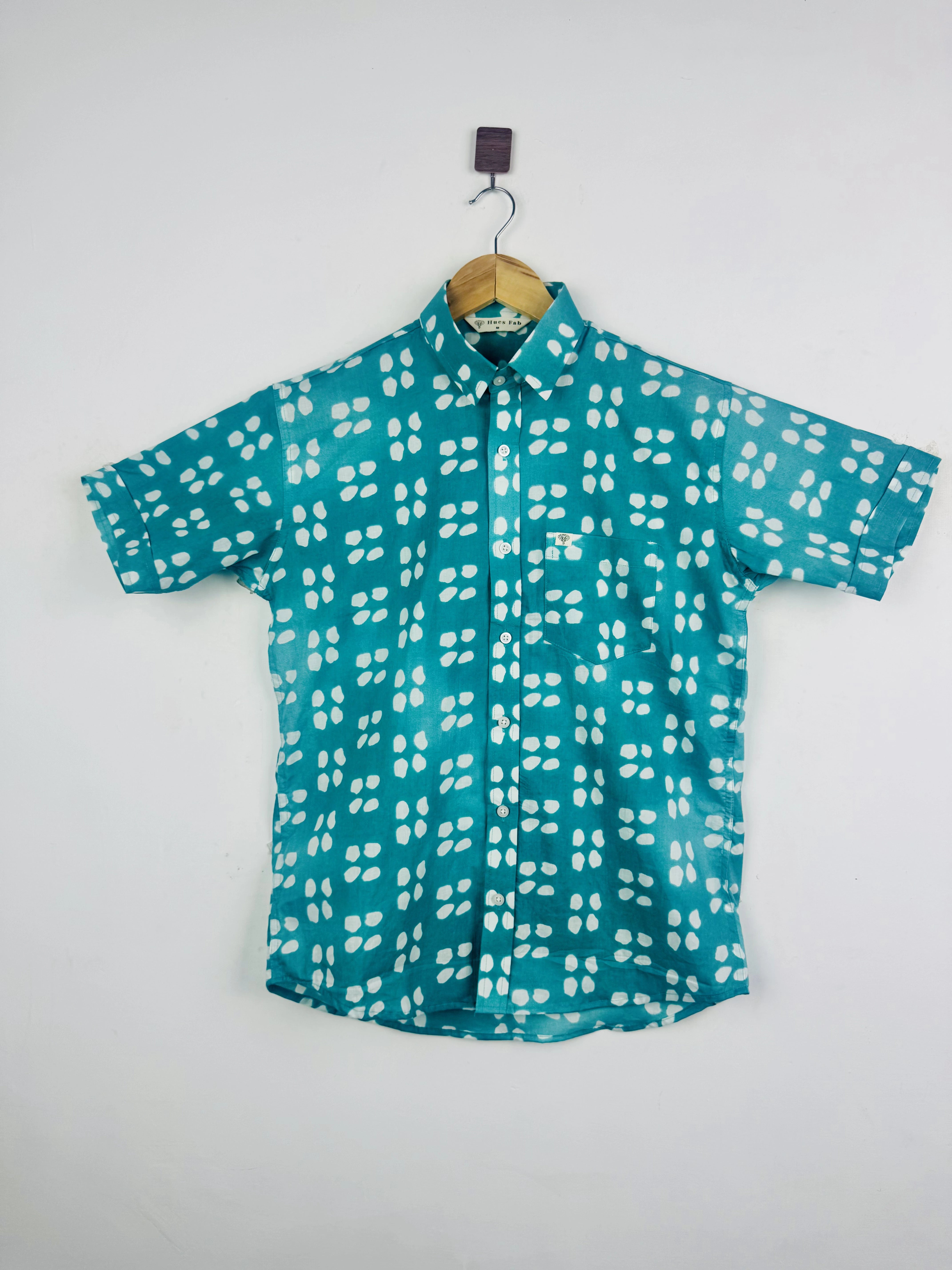 Sea Mist faded Half Sleeves Shirt