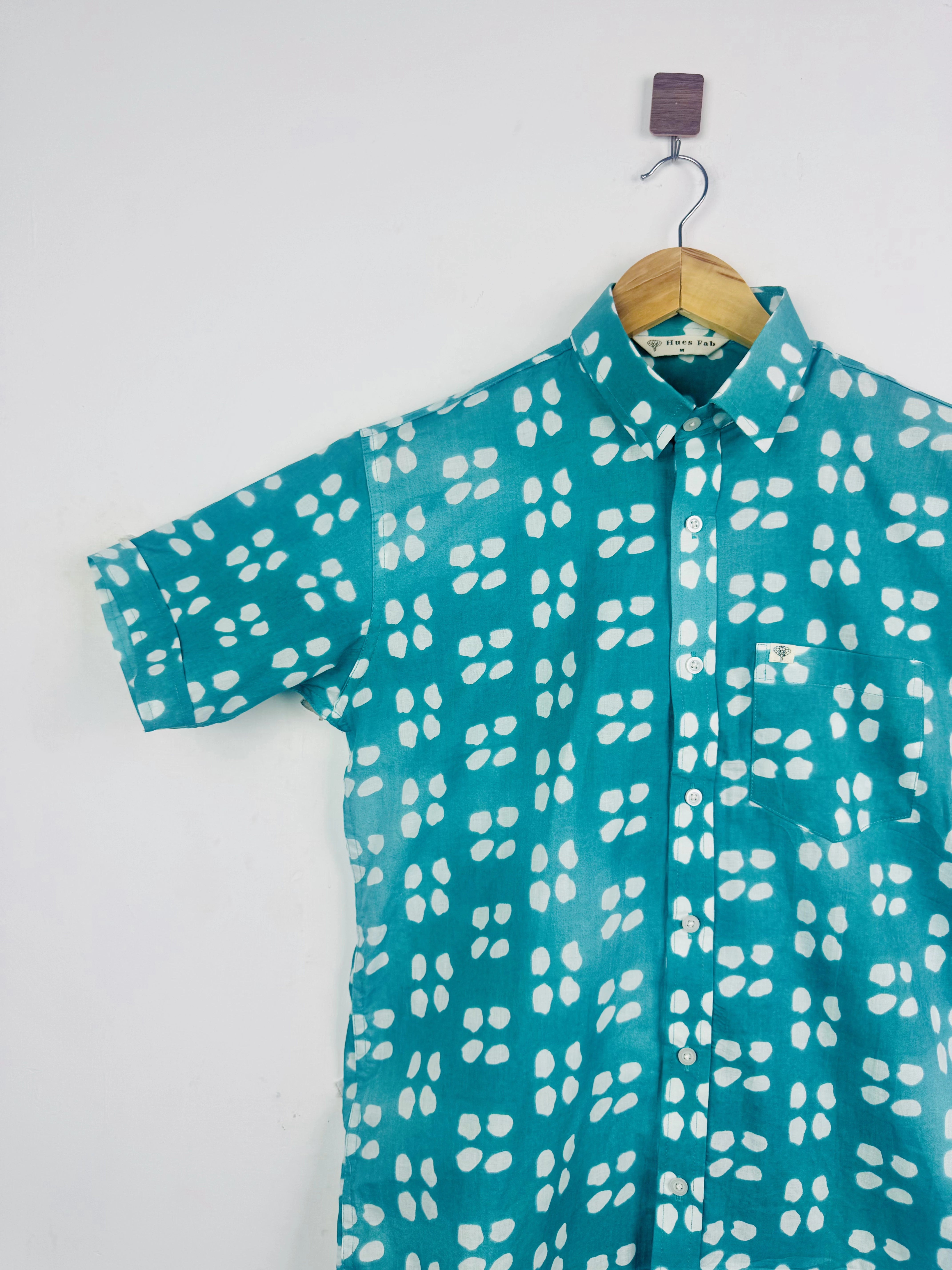 Sea Mist faded Half Sleeves Shirt