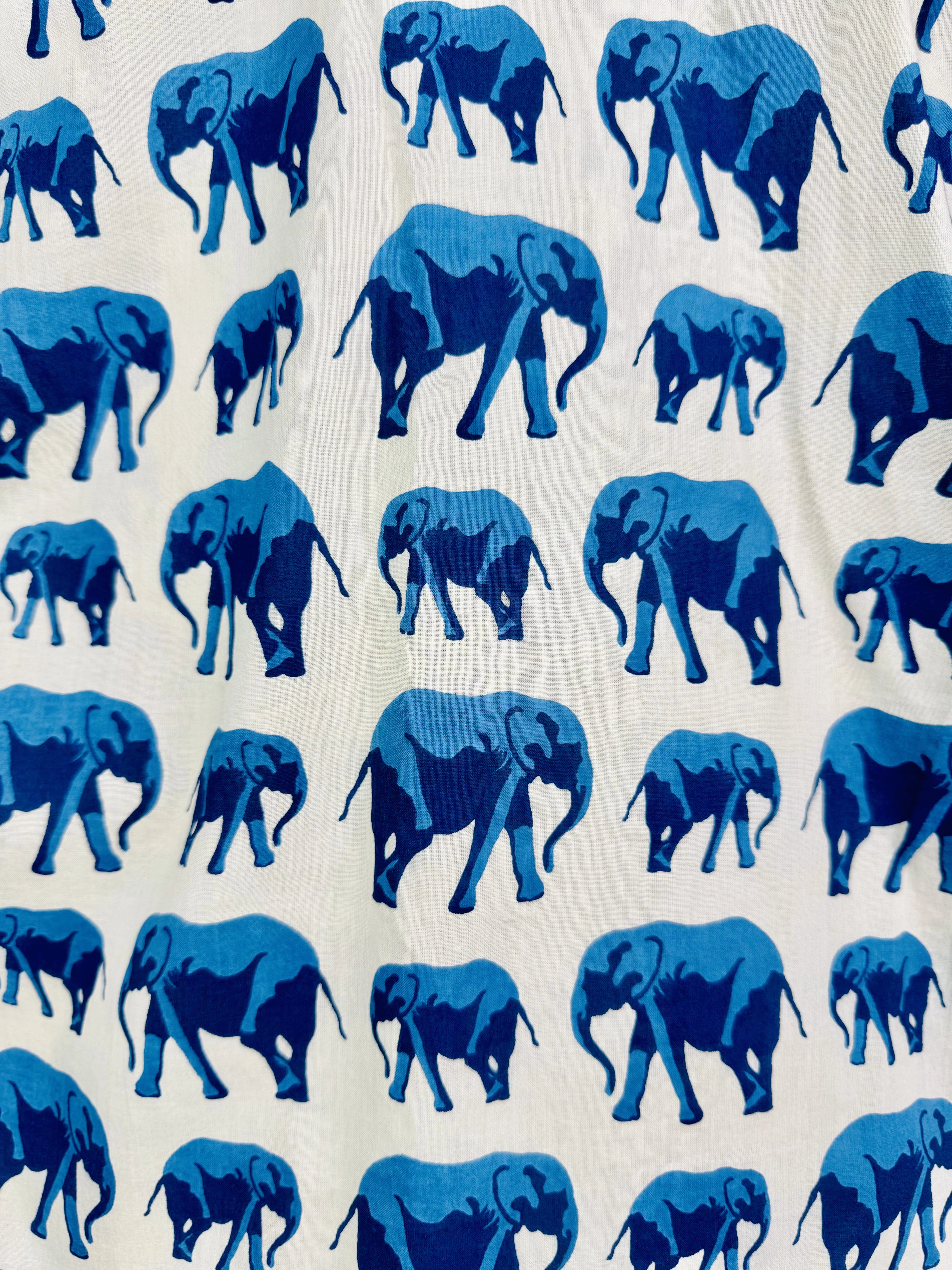 Cream Elephant Trail Half Sleeves Shirt