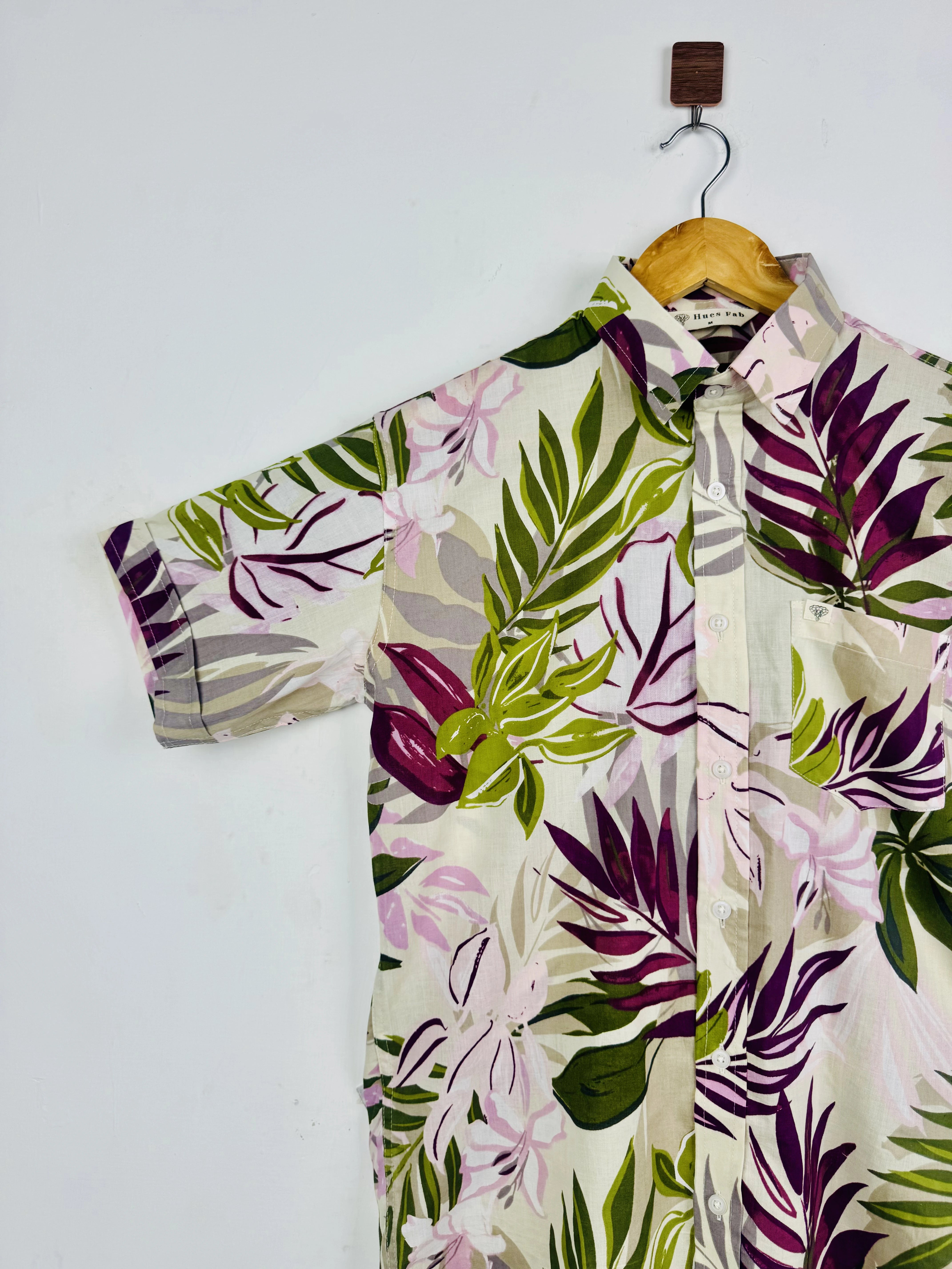 Leaf & Bloom Half Sleeves Shirt