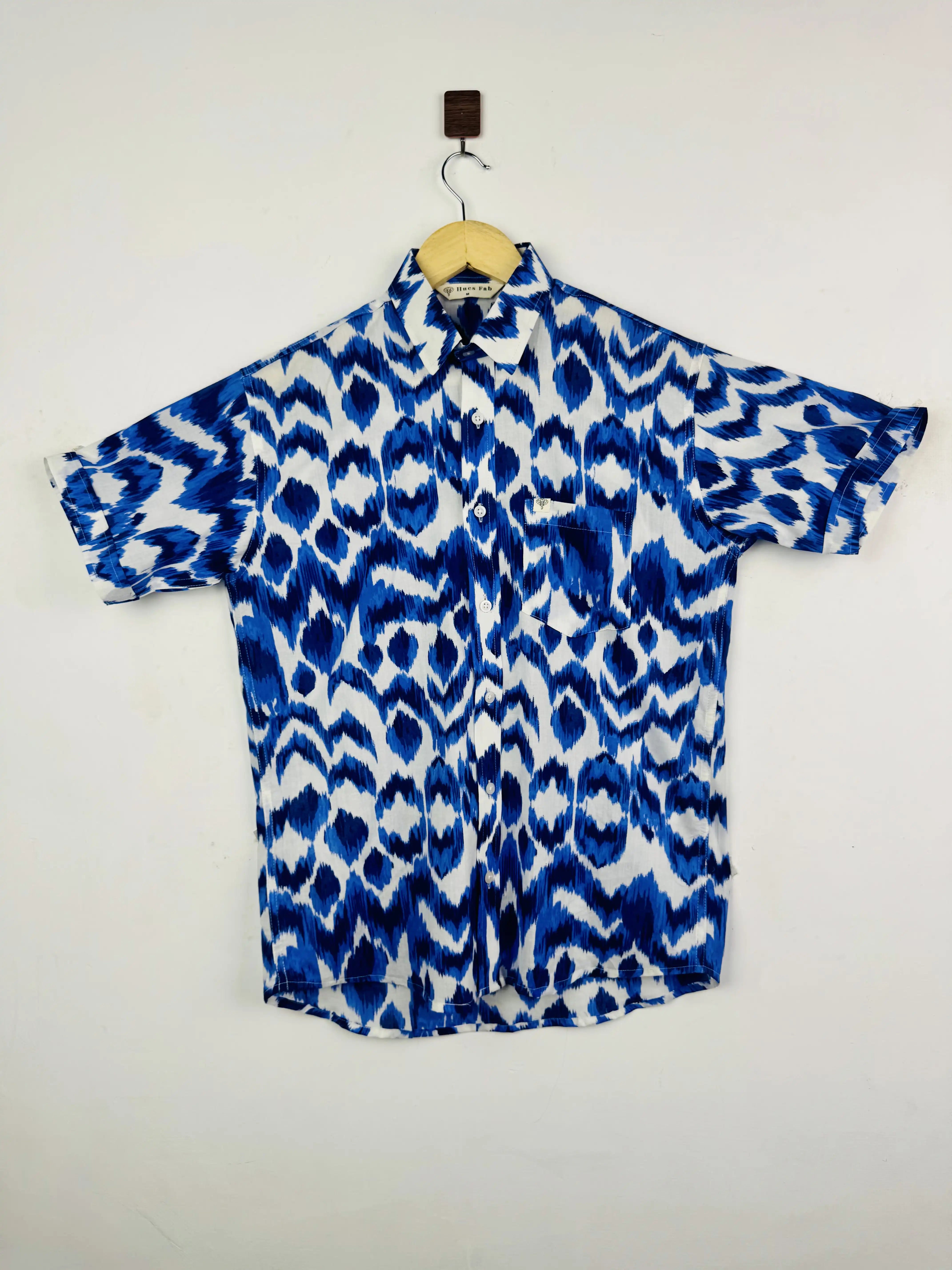 ocean ikat Half Sleeves Shirt