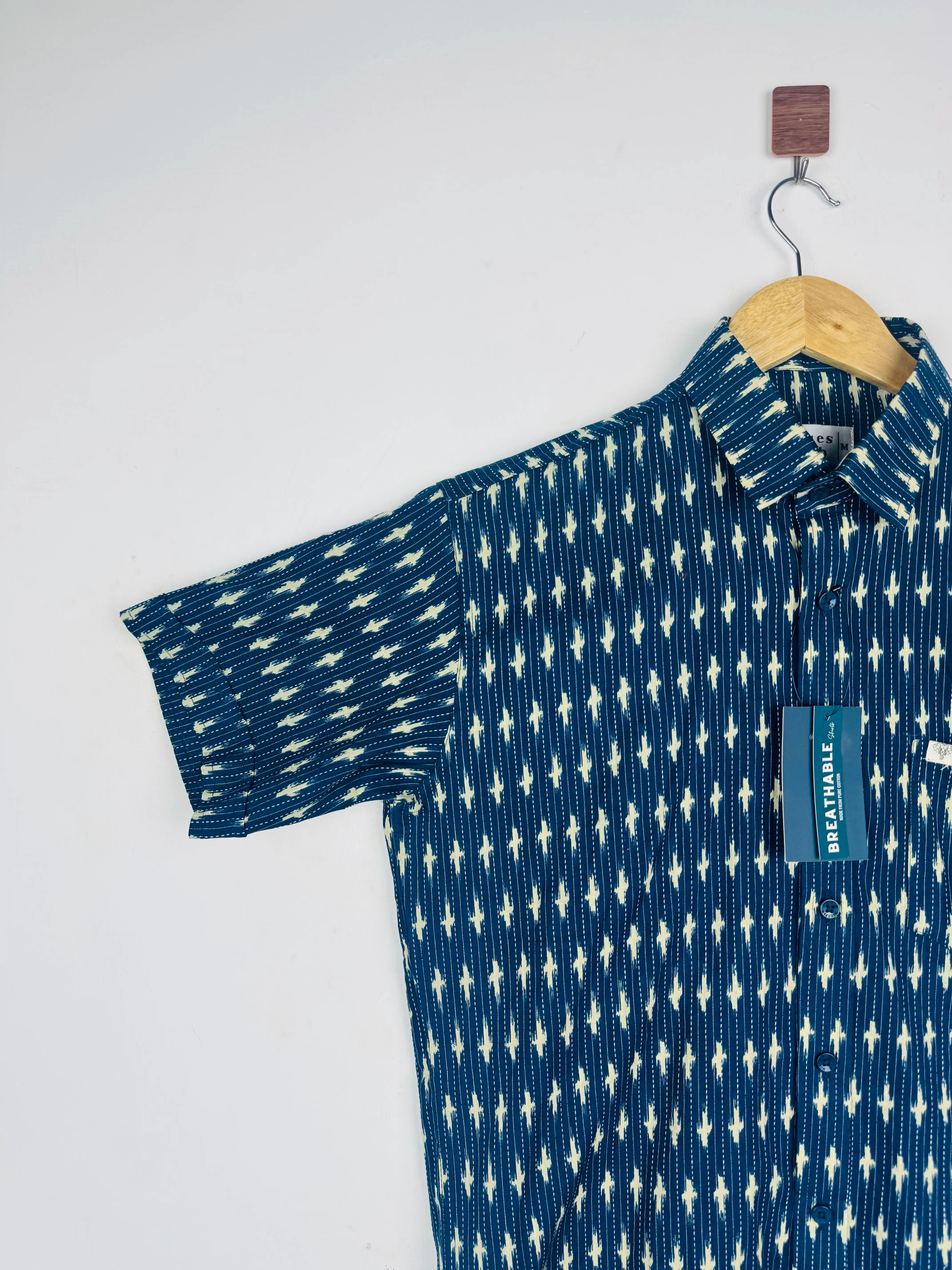 Motifs Kantha Half Sleeves Shirt