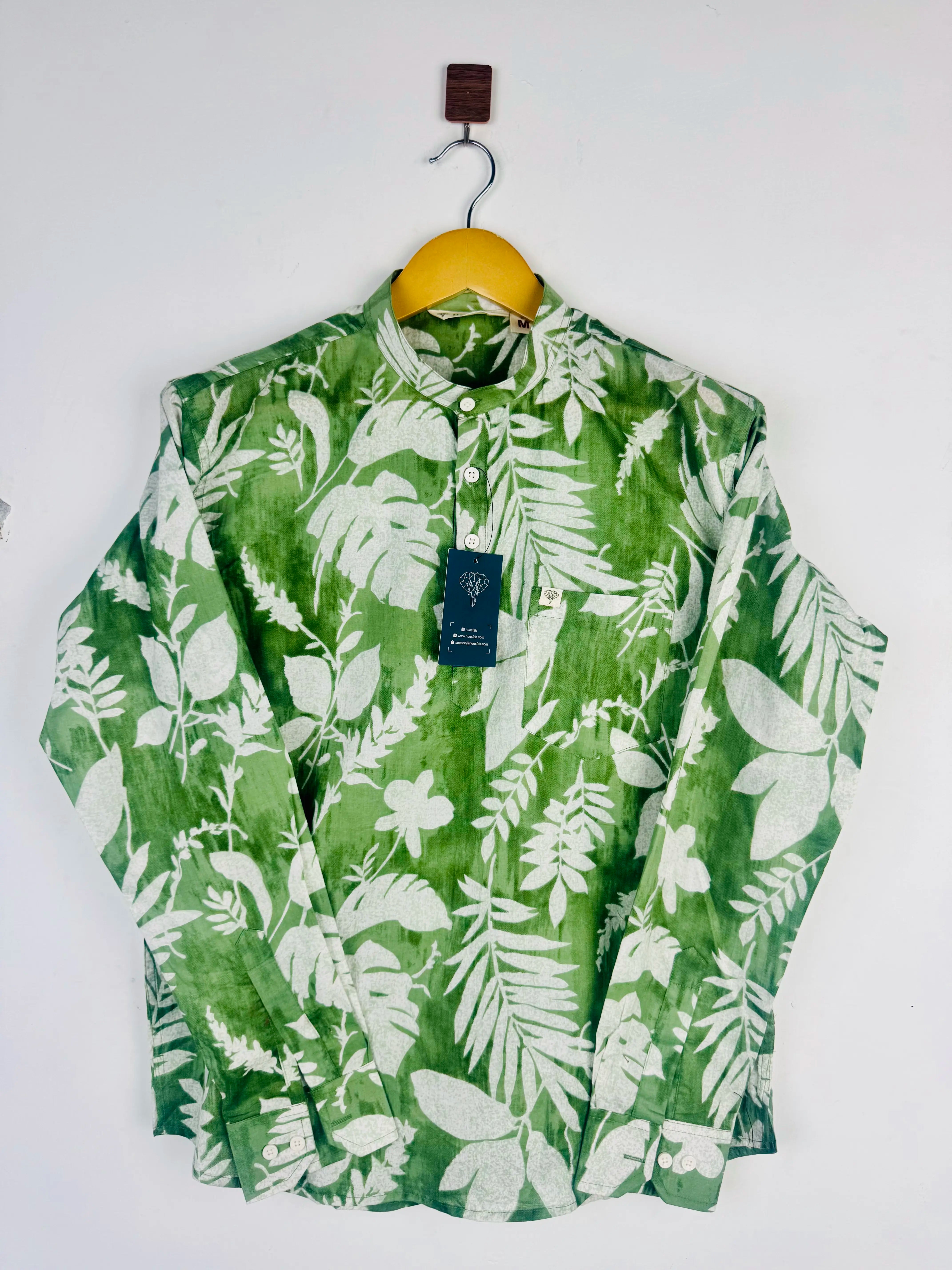 Green tiedye Floral Printed short kurta
