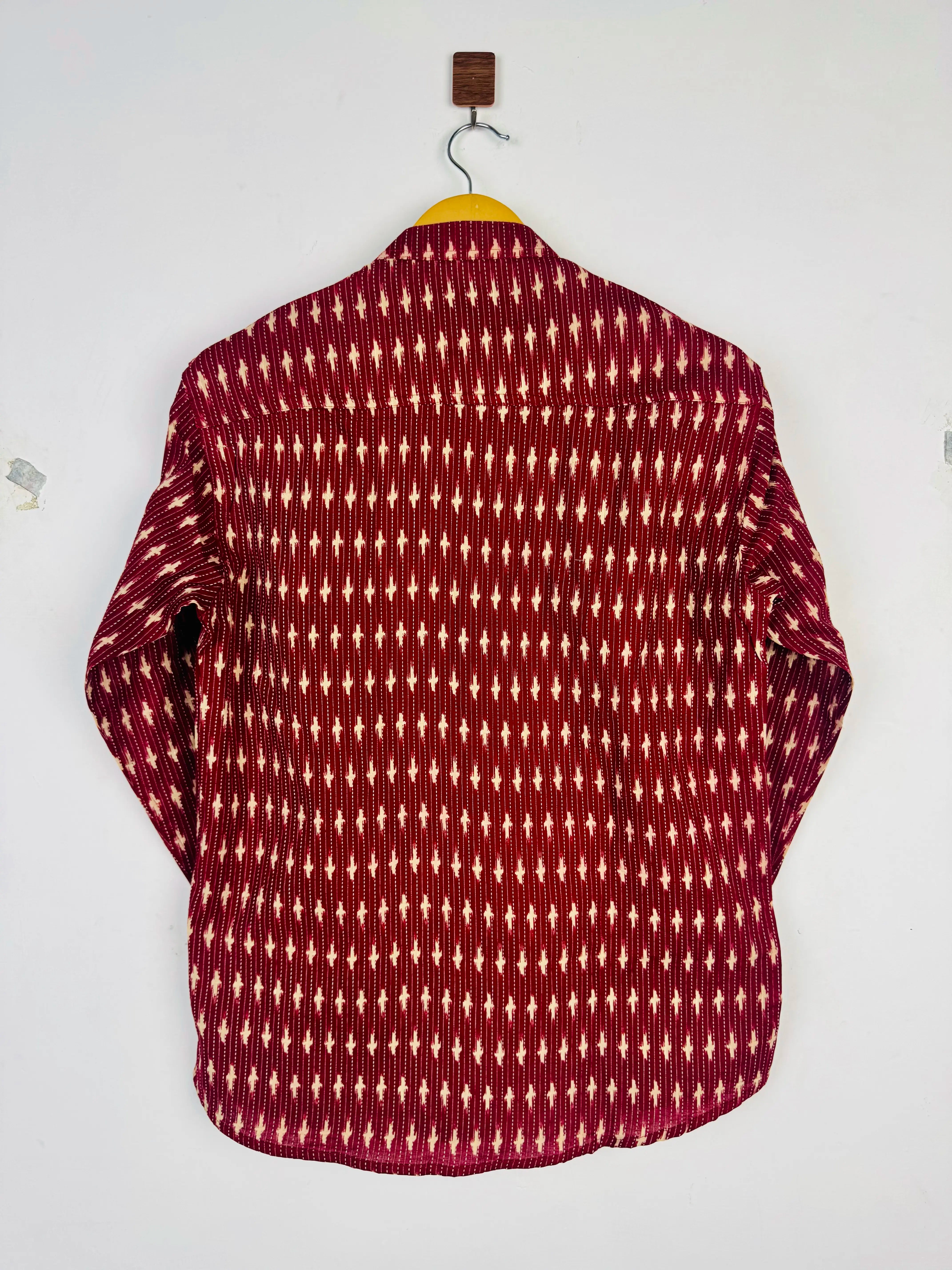 Maroon Motif Kantha short kurta