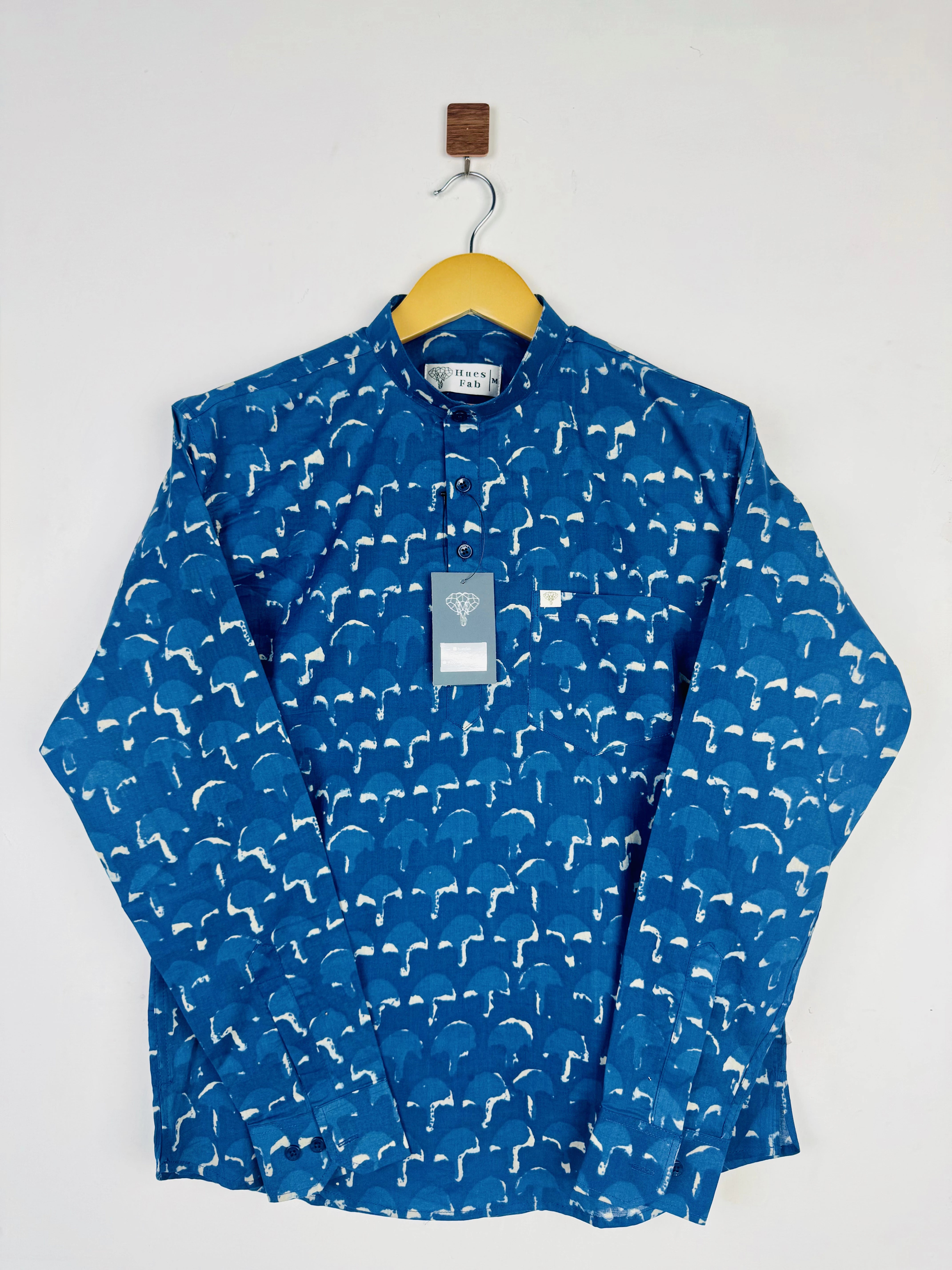 Indigo abstract short kurta