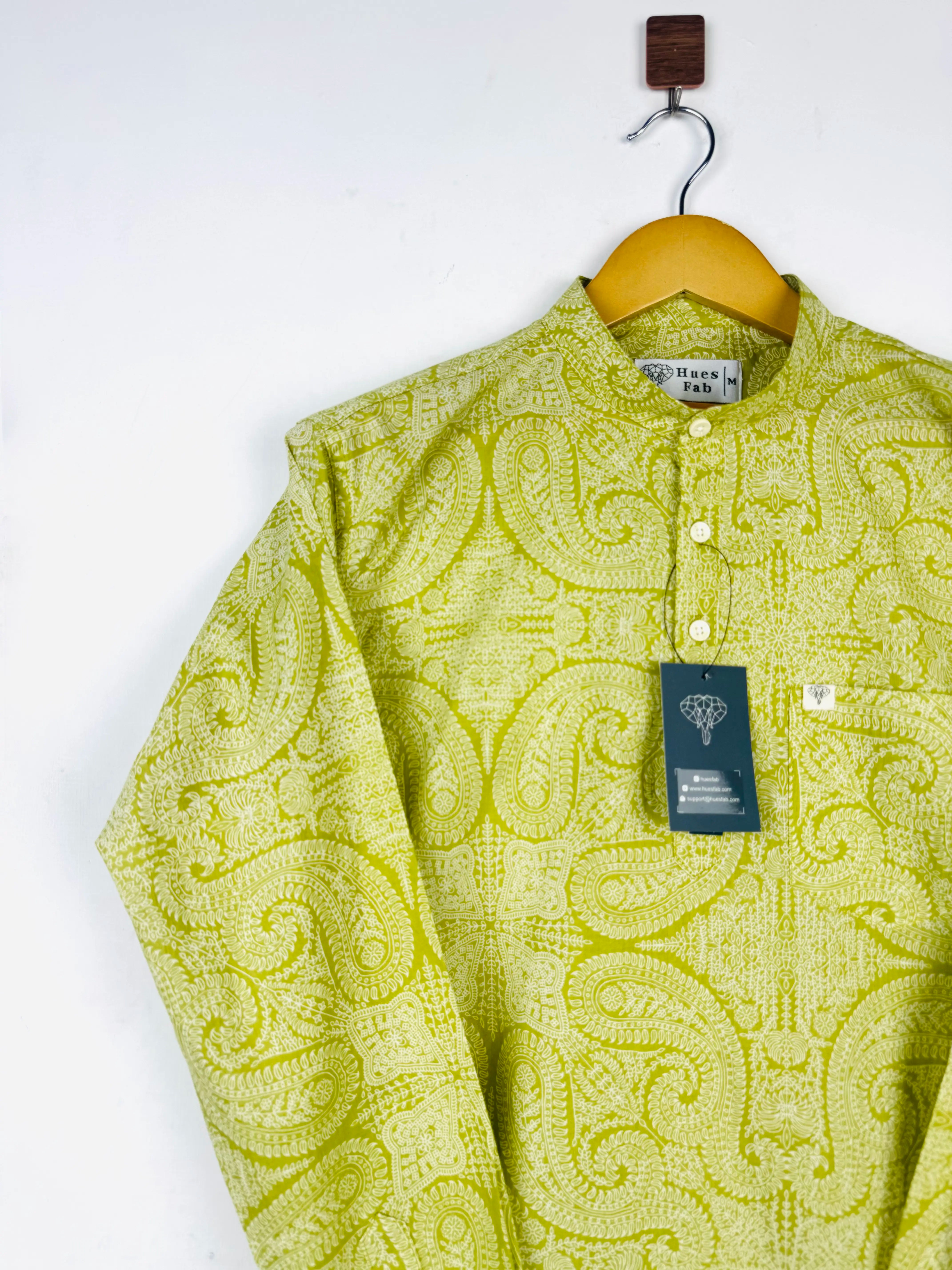 Mint Mandala Printed Short Kurta