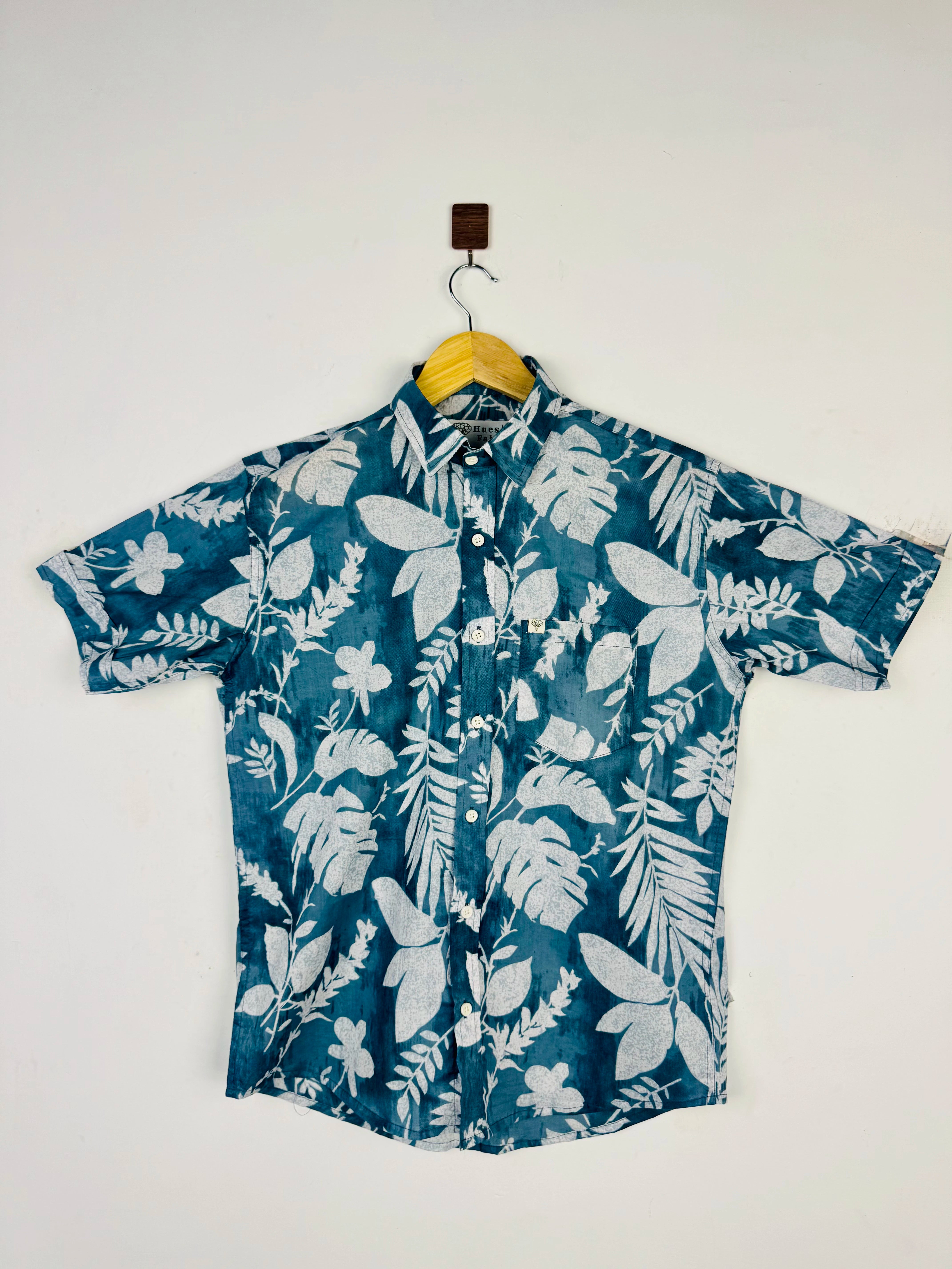 Lagoon Leaf Printed Half Sleeves Shirt