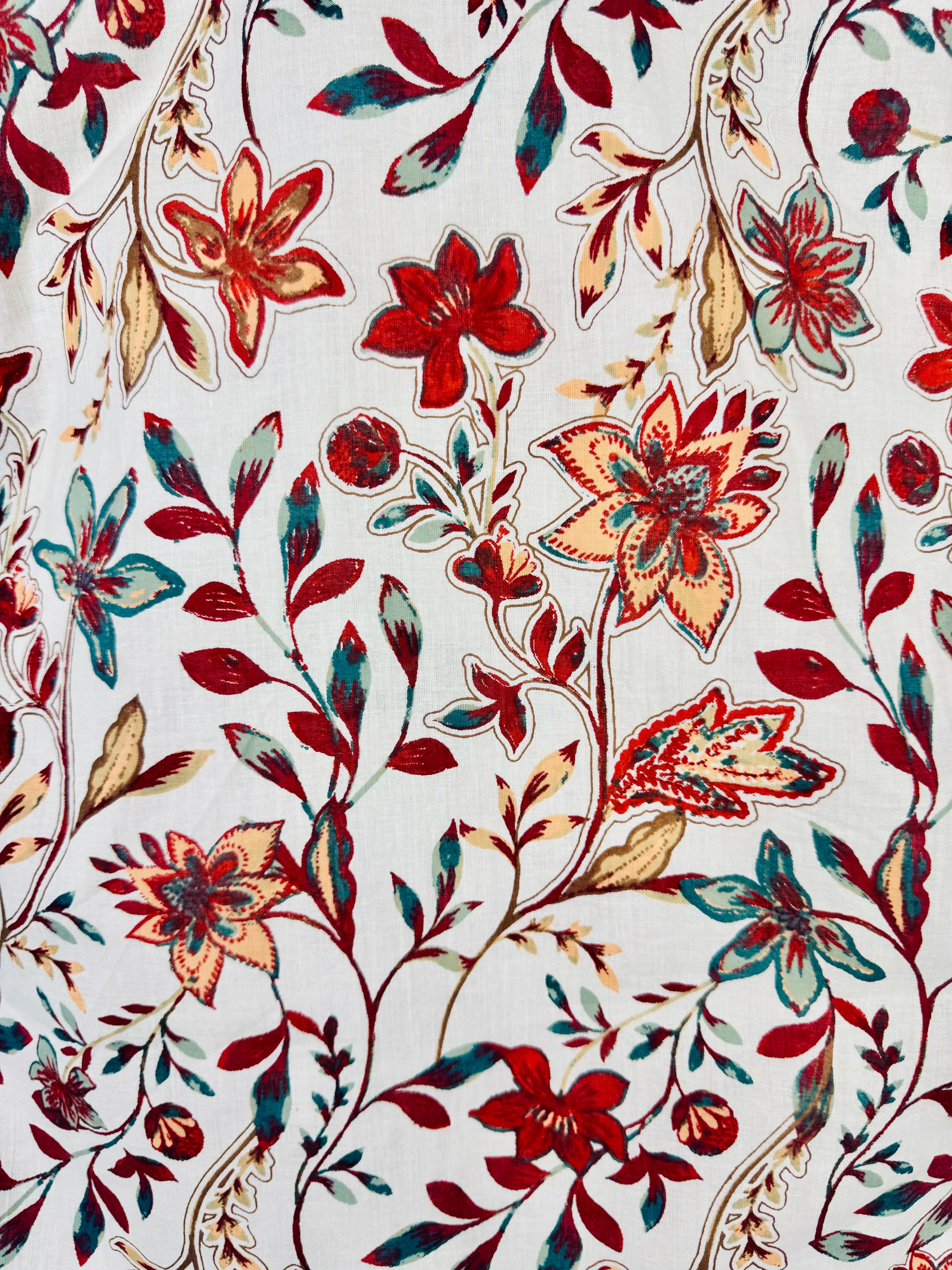 Autumn Vine Printed Half Sleeves Shirt