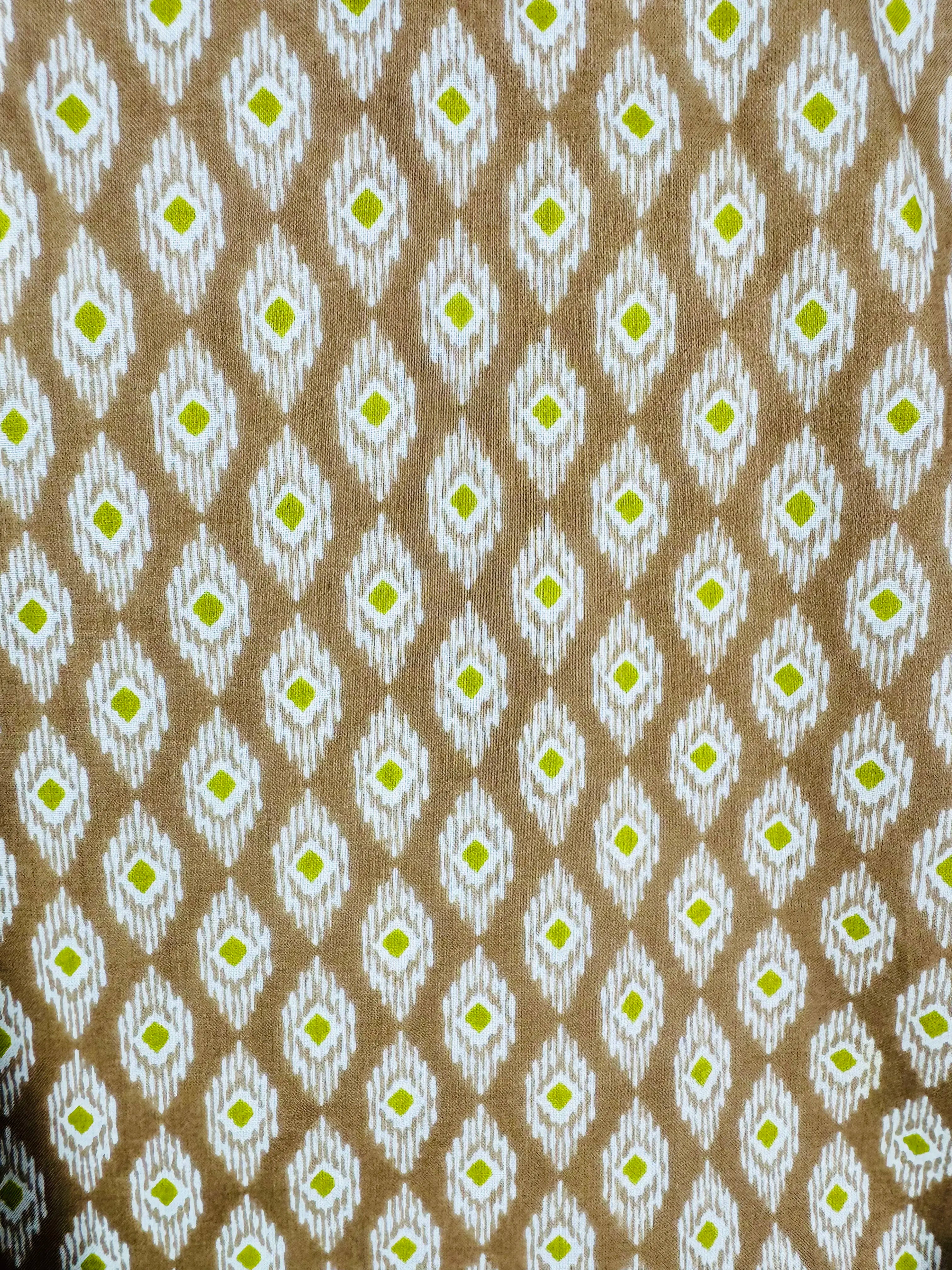 Brown motif Printed Short Kurta