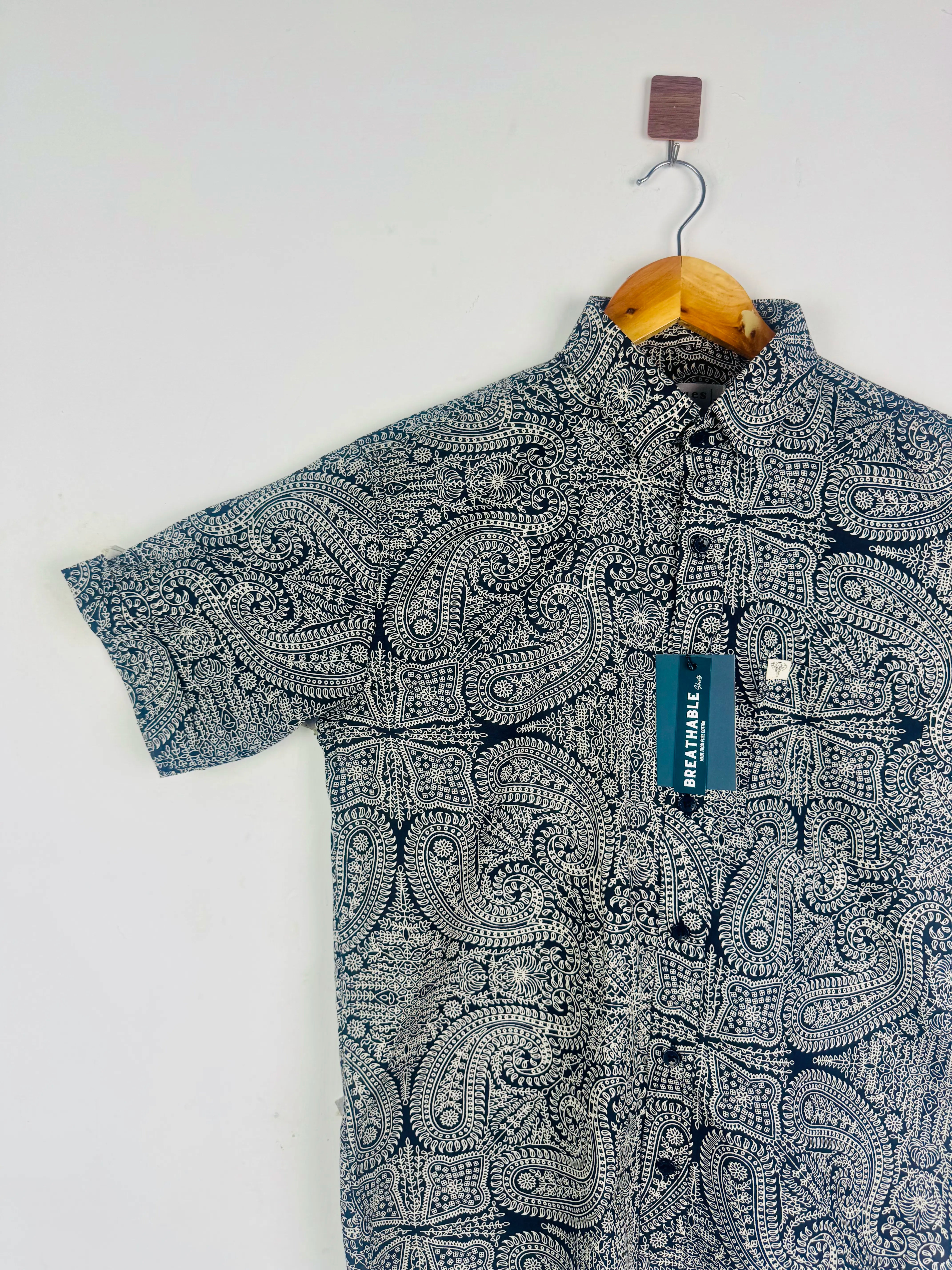 Midnight Paisley Half Sleeves Shirt
