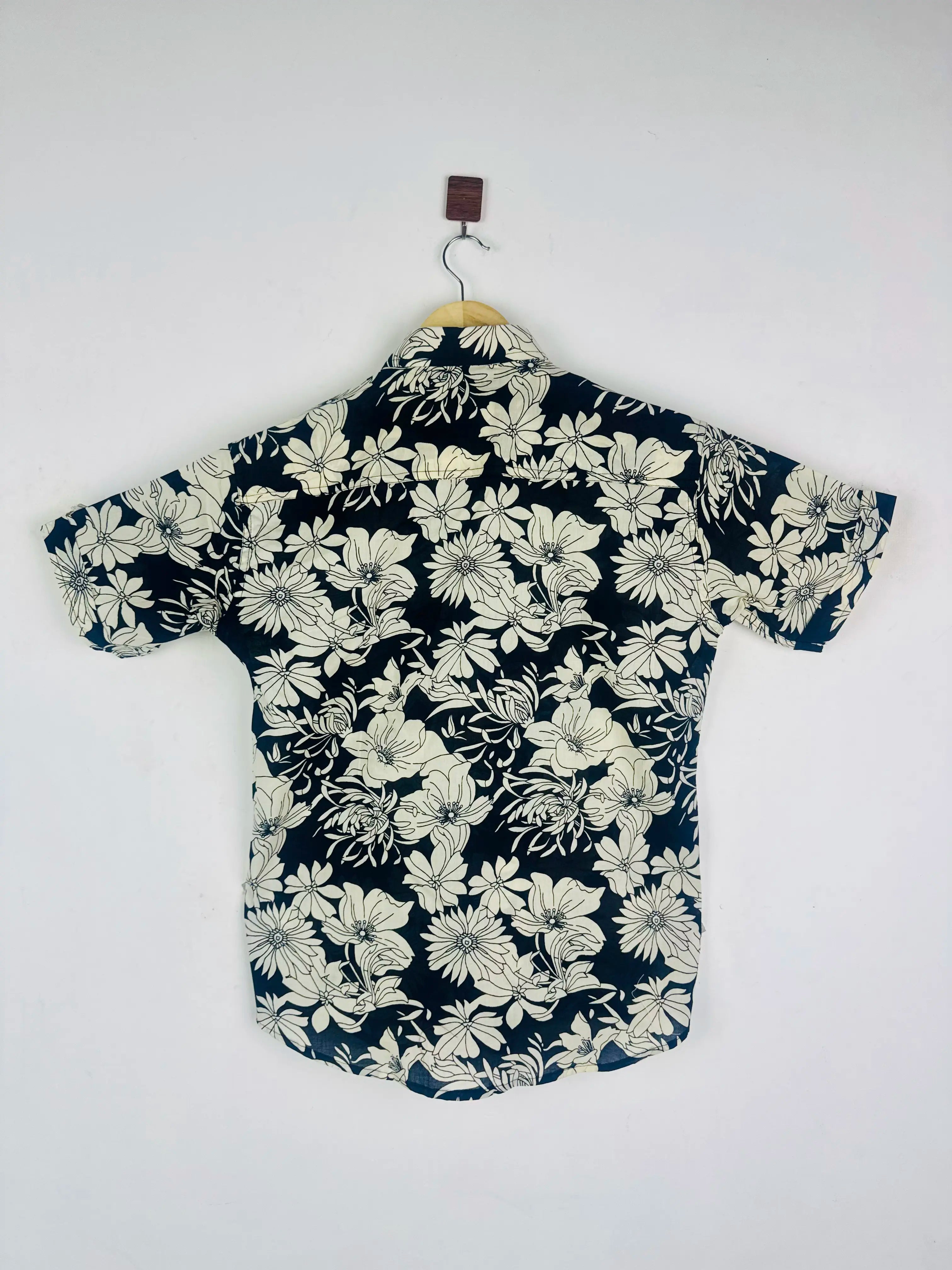 Nocturnal Bloom  Half Sleeves Shirt