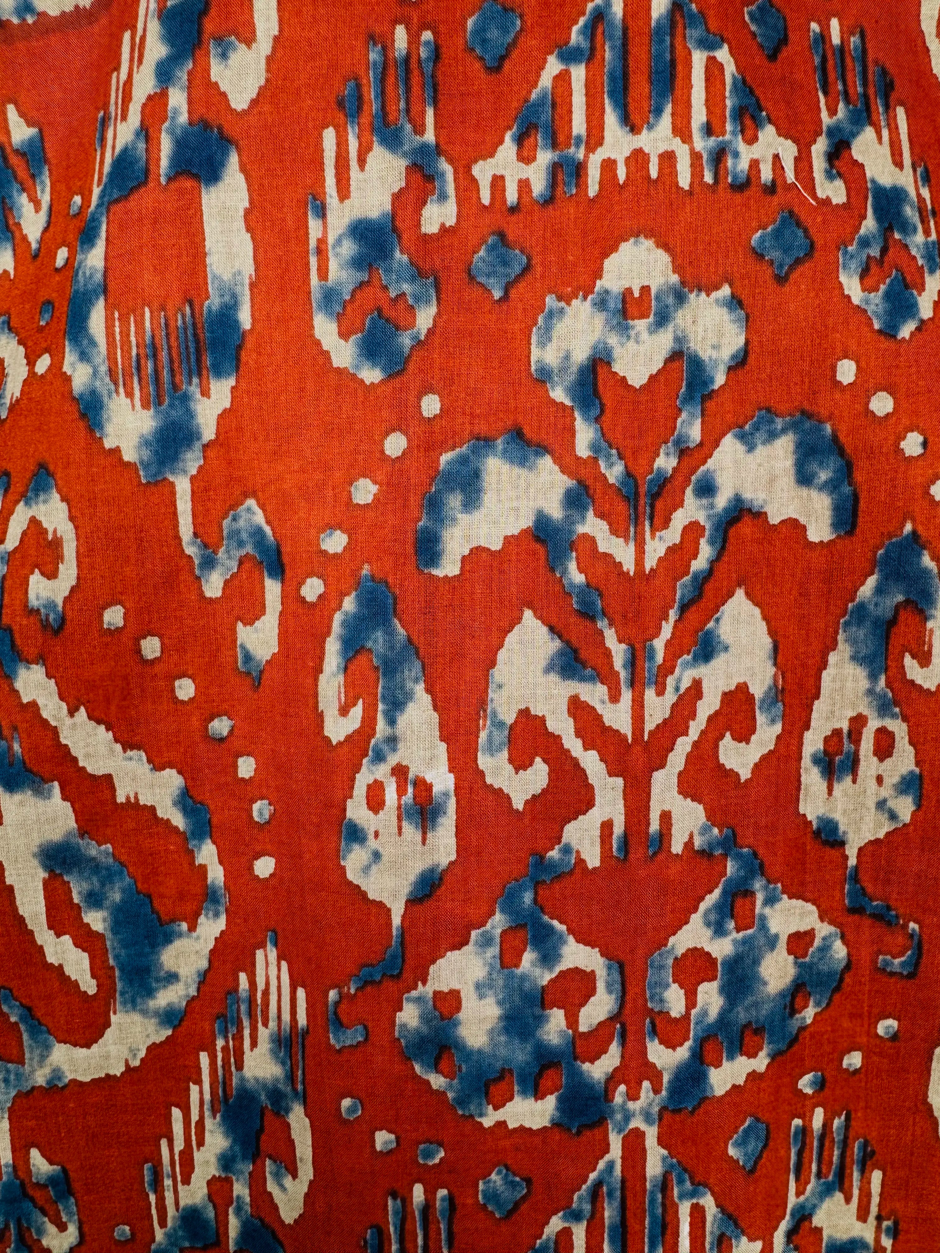 Maroon Ikat Half Sleeves Shirt