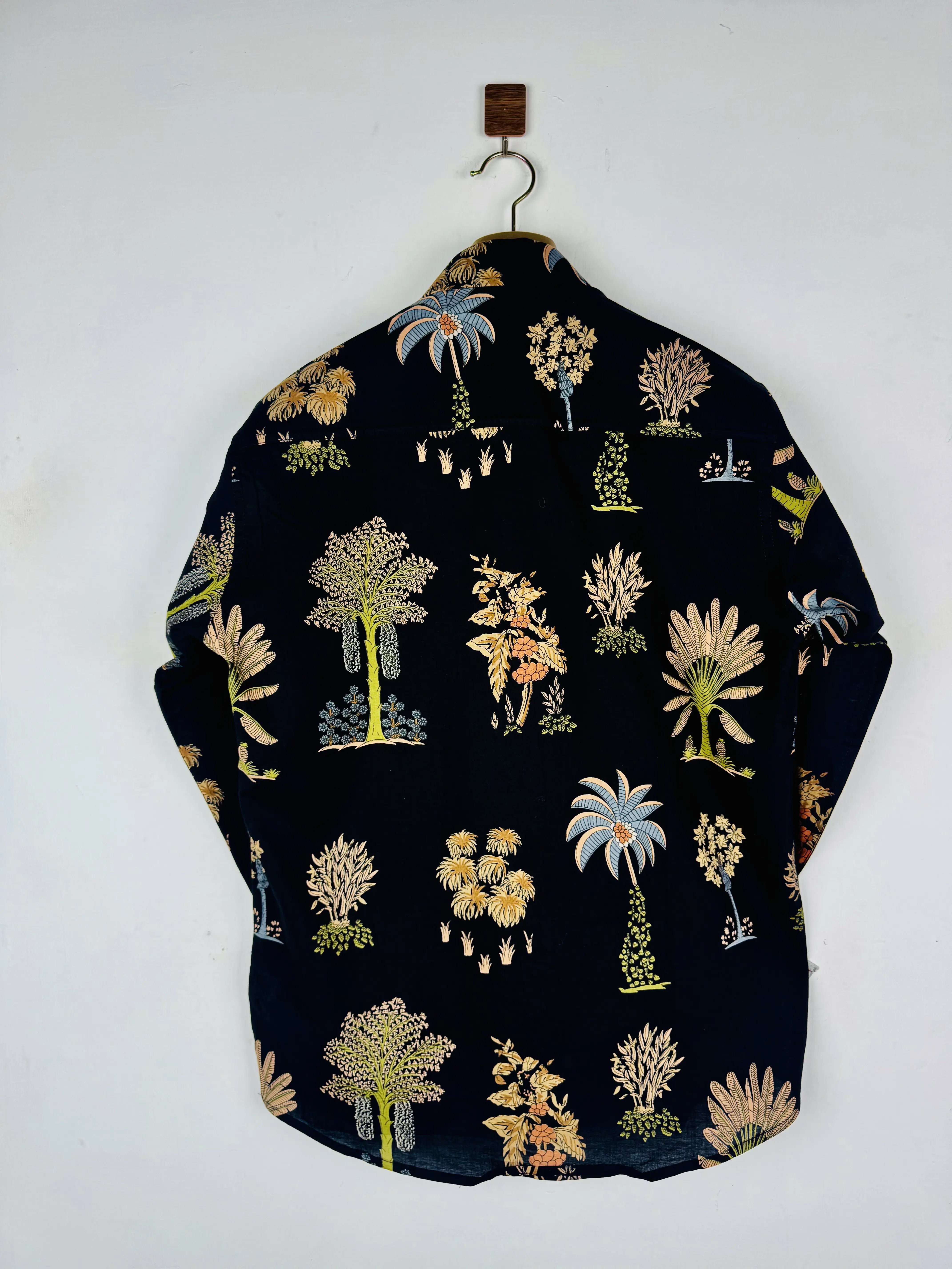 Noir Botanical Full Sleeves Shirt